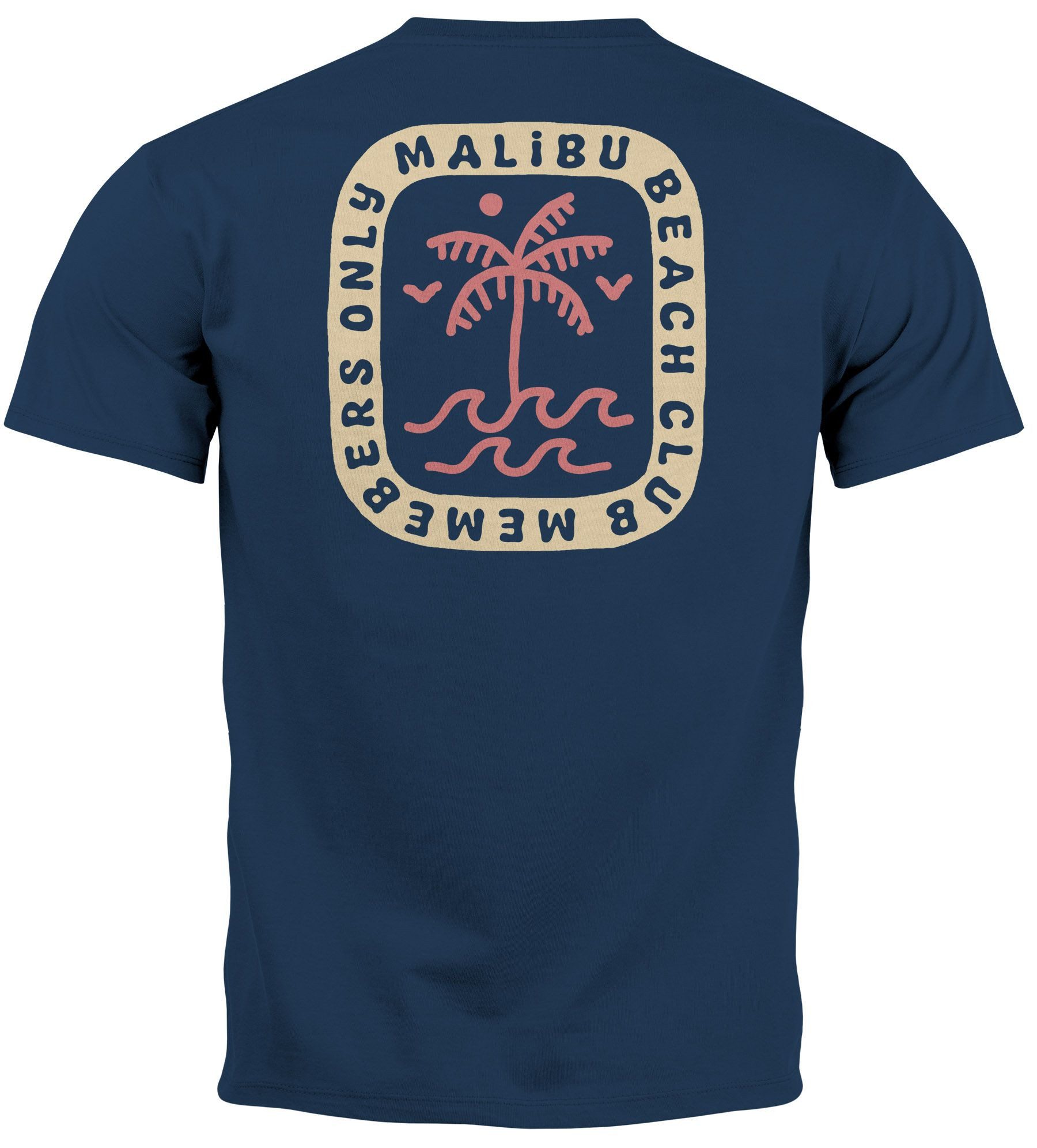 Neverless Print-Shirt Herren T-Shirt Backprint Surfer günstig online kaufen