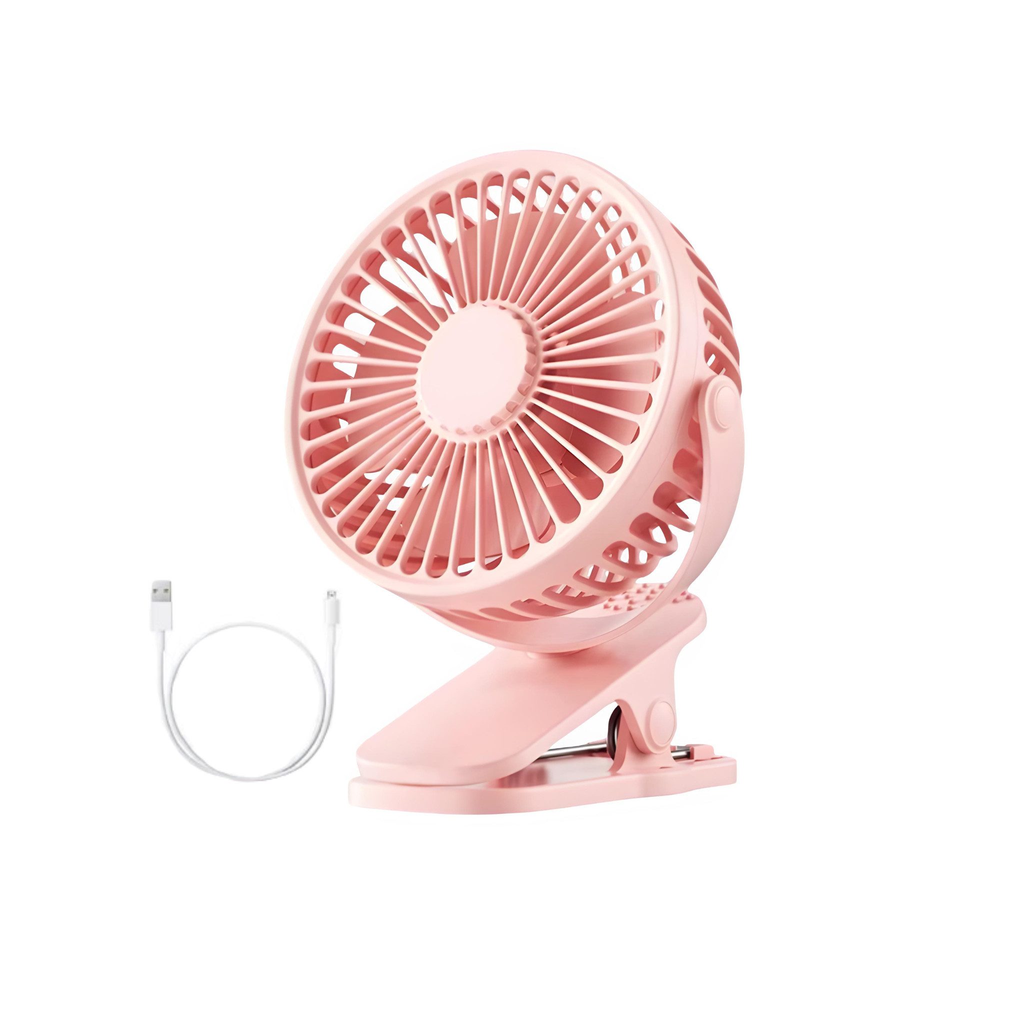HS.SUPPLY Tischventilator Clip- und Tischfunktion, 3 Geschwindigkeitsstufen, 720° verstellbar, 16 cm Durchmesser, 2-in-1 Clip- & Tischfunktion, 3 Windstufen, 720° manuell verstellbar