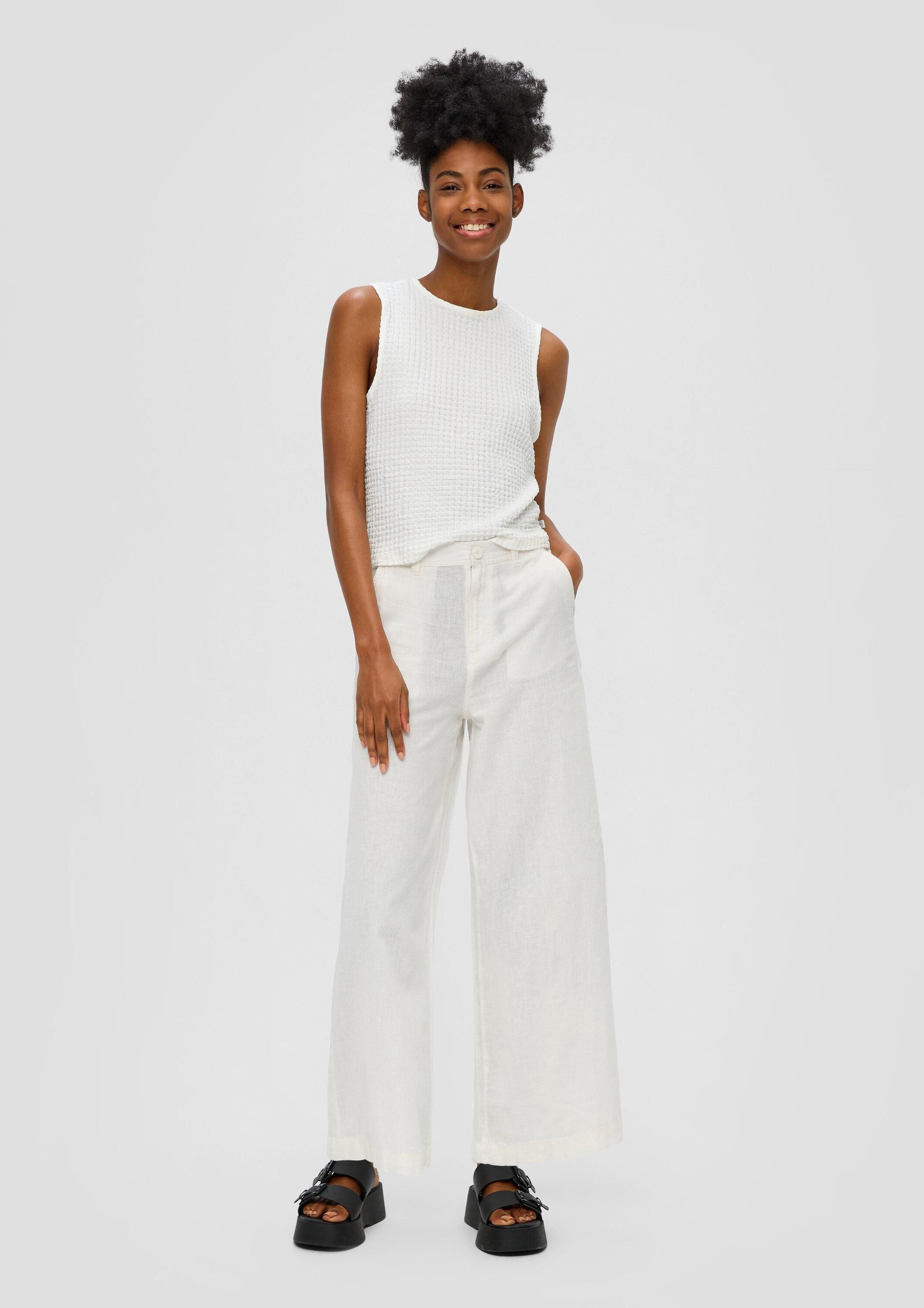 QS 7/8-Hose Hose Culotte aus Leinenmix günstig online kaufen