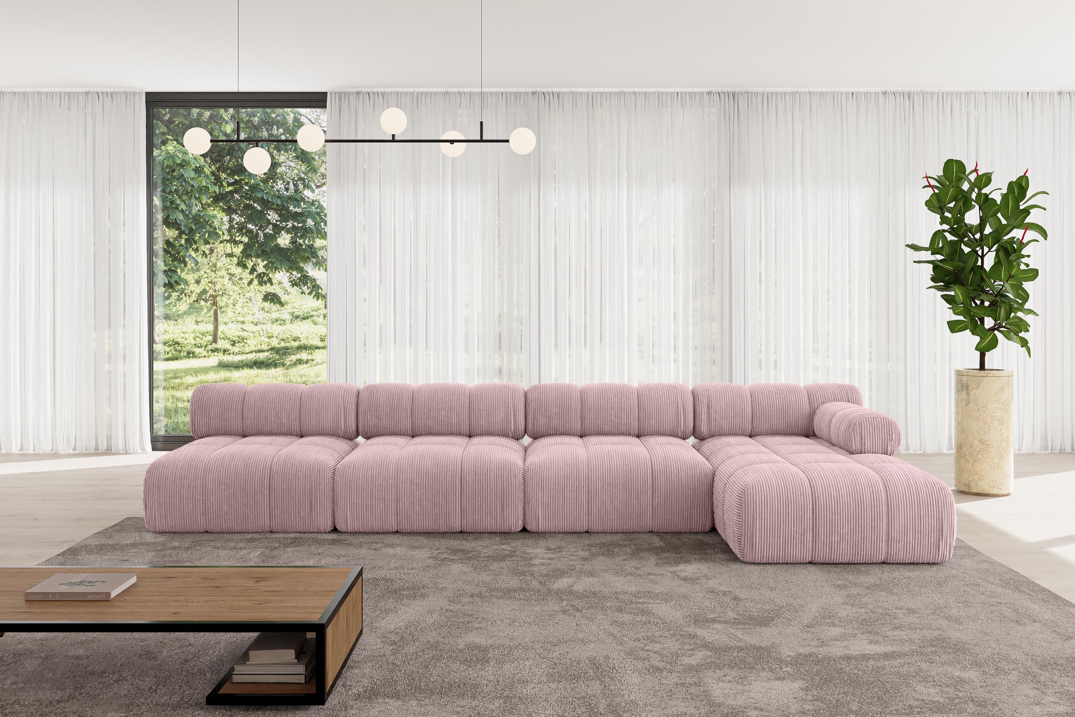 ALTDECOR Ecksofa Razon-L3, Sofa Praktische Bequeme Funktionsecke Couch L-Form Eckcouch, Corner Sofa U-Form Vielseitige Sofa Wohnlandschaft Wohnzimmer