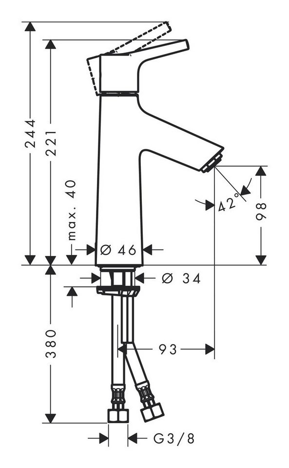 Thumbnail - hansgrohe Waschtischarmatur Talis S 100 Einhebel-Waschtischmischer - Chrom