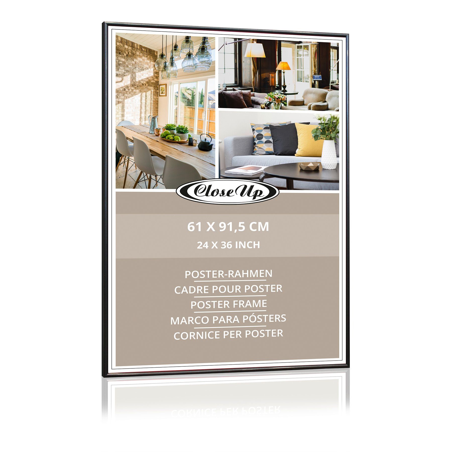 Close Up Bilderrahmen Posterrahmen 61 x 91,5 cm Gunmetal Dekor