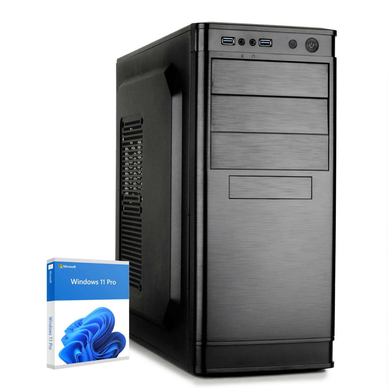 dcl24.de Office Business-PC (AMD Ryzen 5 5600G, AMD Radeon Graphics, 16 GB RAM, 500 GB SSD, Luftkühler, Windows 11 Pro, WLAN)