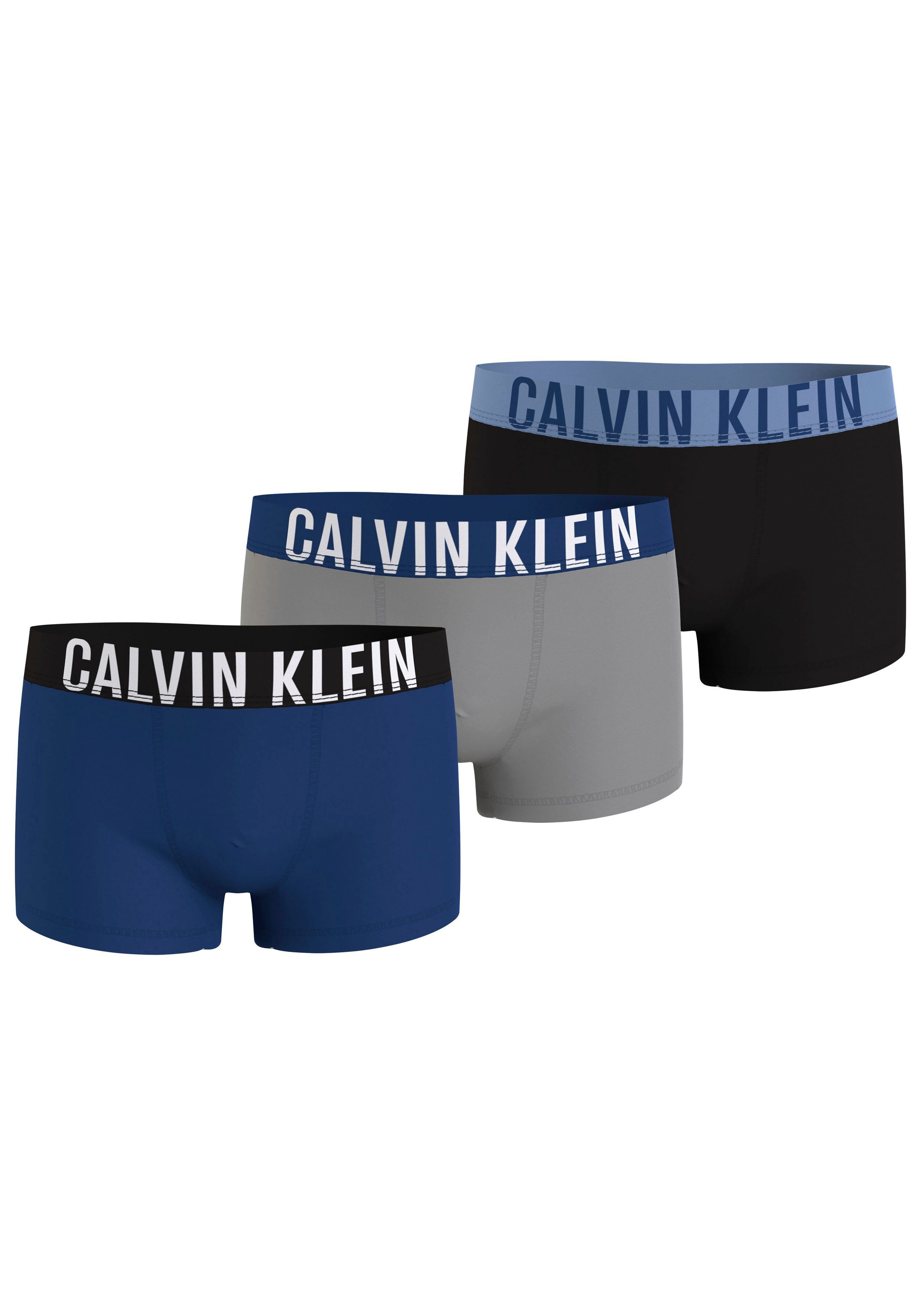 Calvin (Packung, großem 3PK Underwear Schriftzug Trunk Calvin TRUNK Klein mit Klein 3er-Pack)