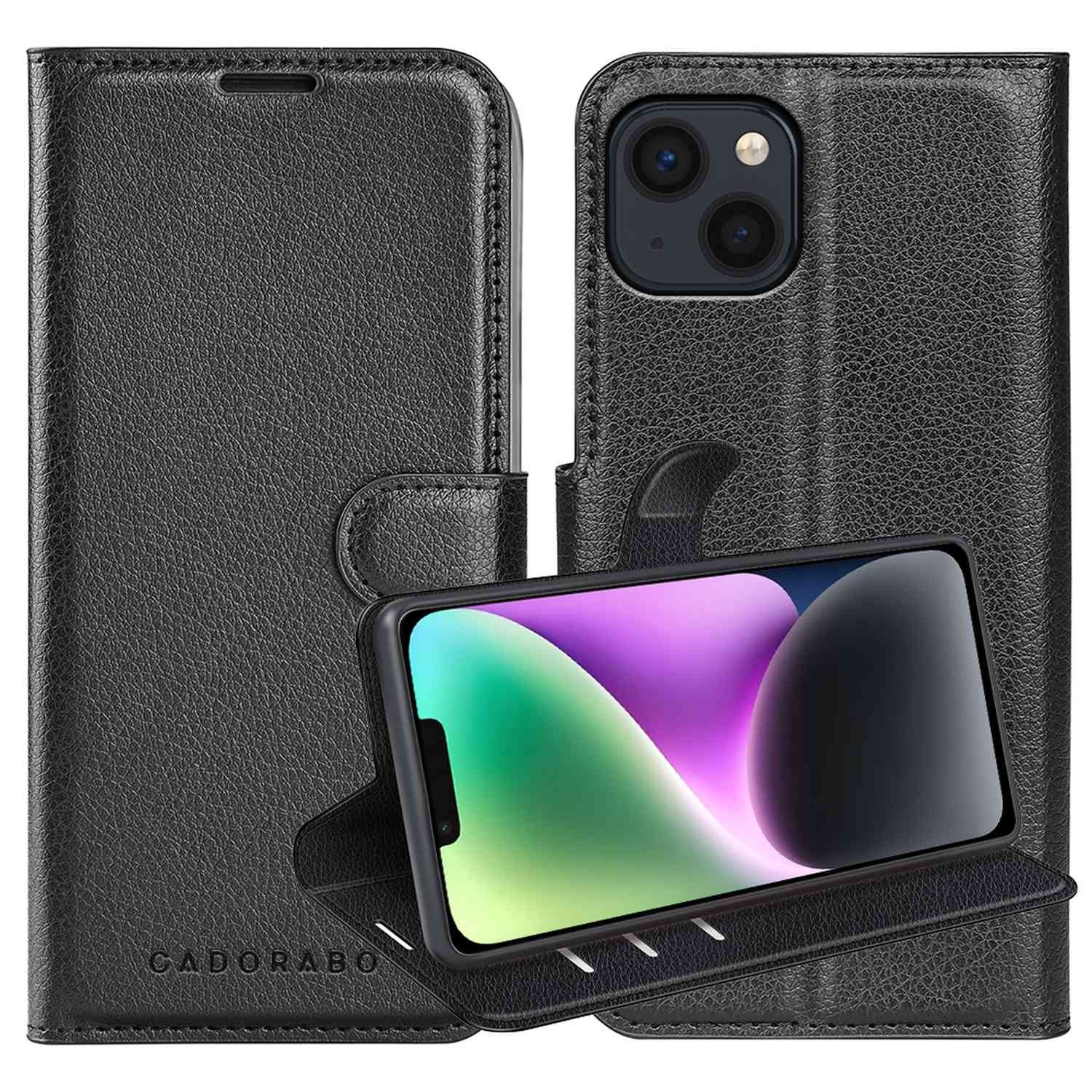 Cadorabo Handyhülle für iPhone 14 PLUS Hülle Apple iPhone 14 PLUS, Hülle Schutzhülle mit Standfunktion, Kartenfach und Magnetverschluss