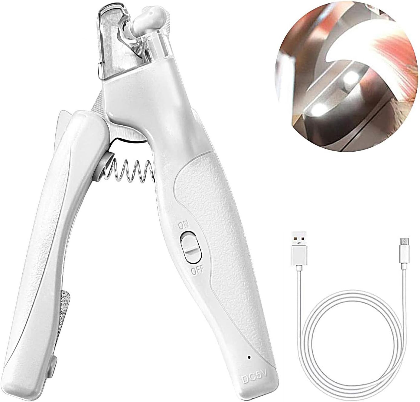 FELIXLEO Katzen-Futterautomat Haustier Nagelknipser mit LED Licht Krallenschere für Hunde Katzen