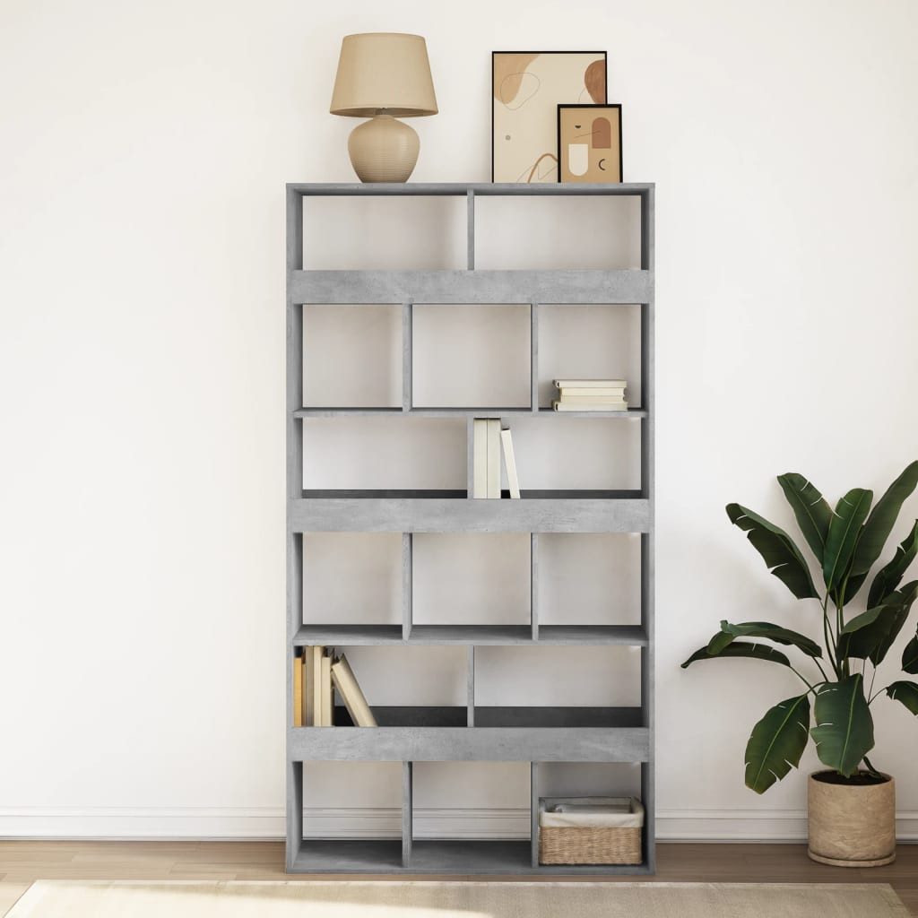 vidaXL Bücherregal Bücherregal Betongrau 100x33x187,5 cm günstig online kaufen