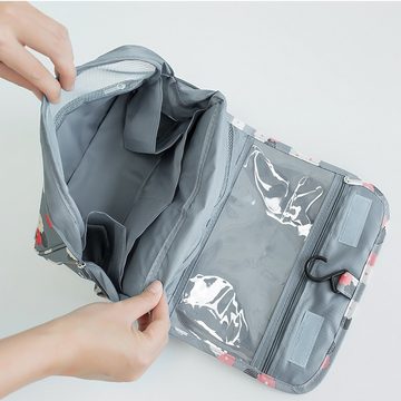 Retoo Kulturbeutel Kulturbeutel Kulturtasche Kosmetiktasche Aufhängen Herren Damen (set, Reisetasche für Kosmetika, Originalverpackung), Einzigartiges Design, Multifunktional, Praktischer Griff