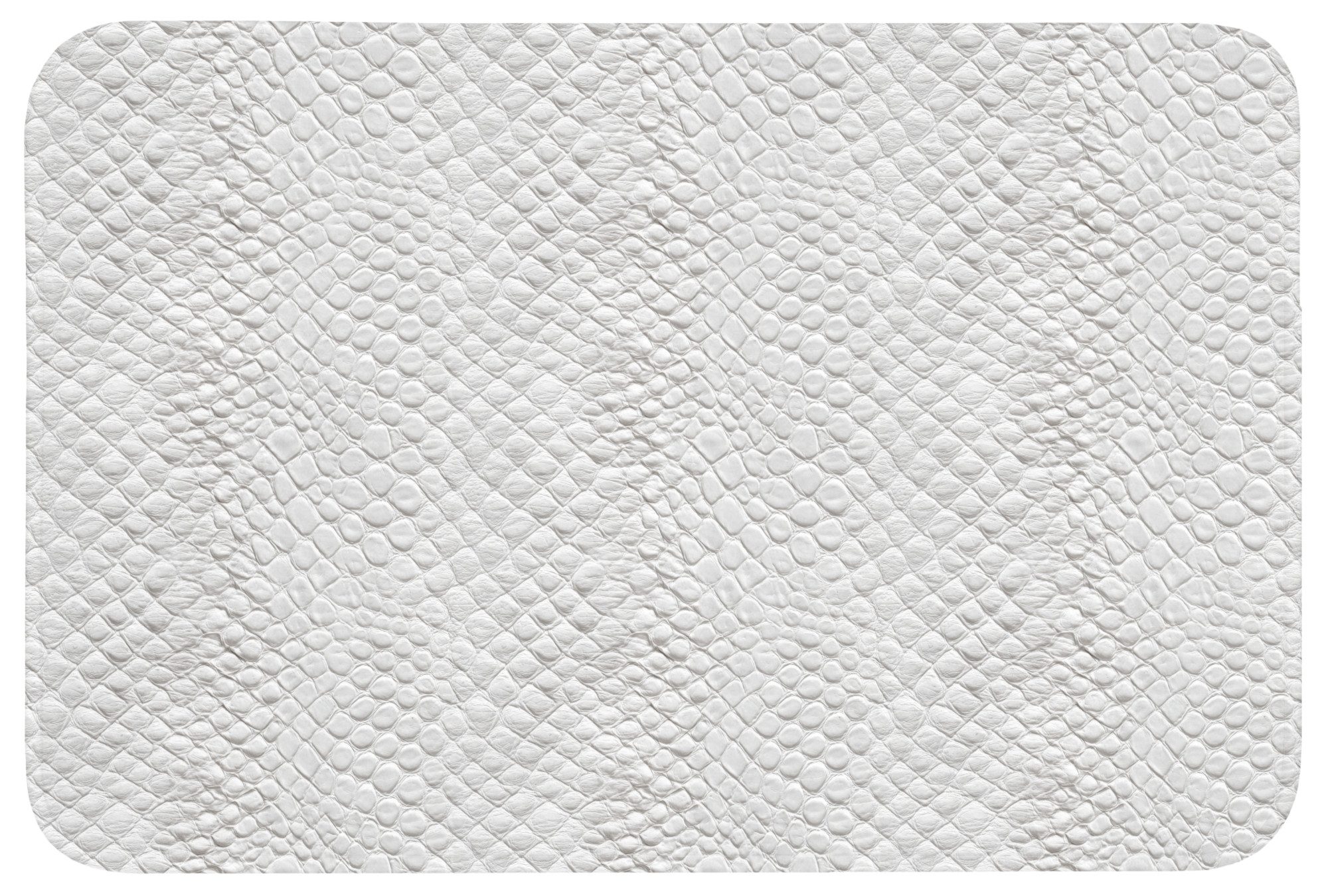 OnlyWow Badematte Schlange - Muster - Weiß, Höhe 10 mm, Polyester, Rechteckig, Badezimmerteppich, Badteppich, Rutschfest, Badvorleger, Waschbar