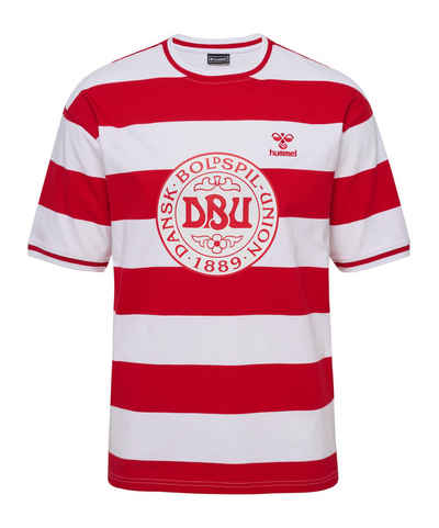 hummel T-Shirt Dänemark Striped T-Shirt EM 2024 default