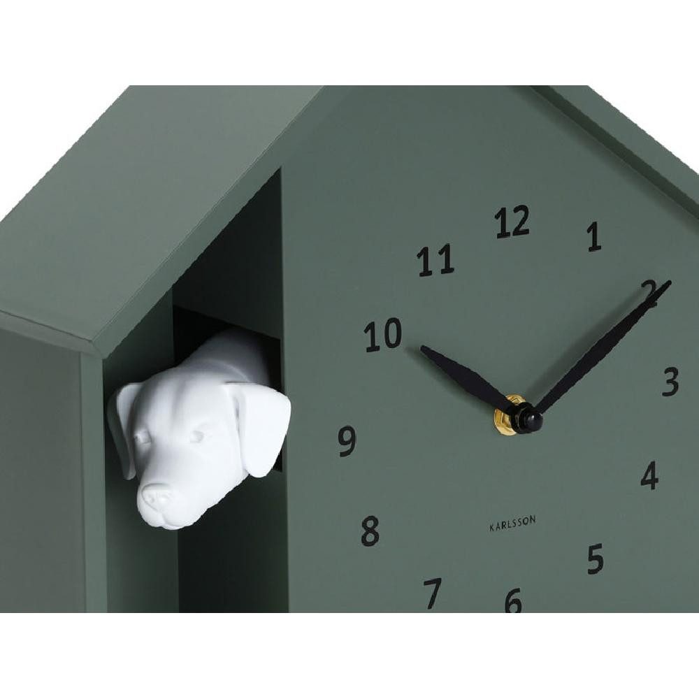 Karlsson Uhr Kuckucksuhr Peeking Doggy Jungle Green