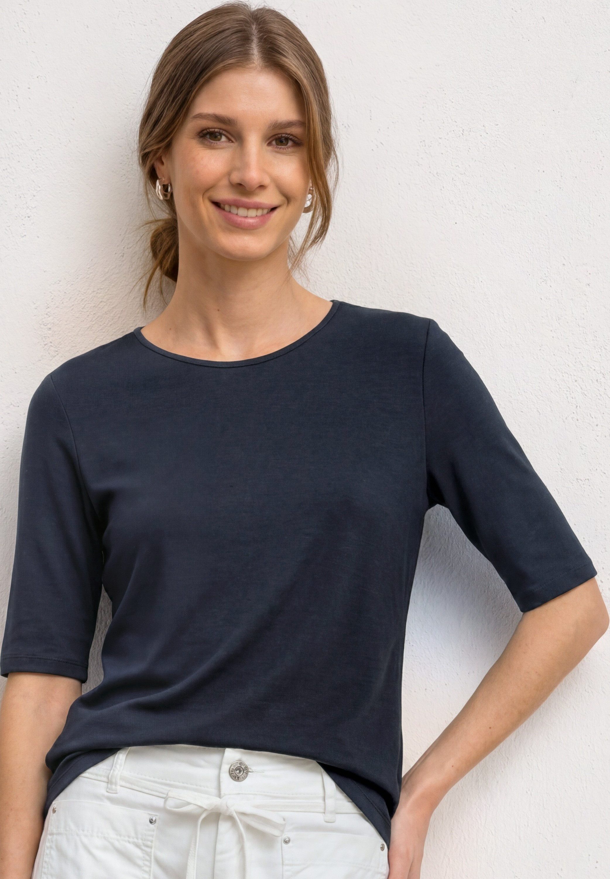 STREET ONE T-Shirt mit Rundhalsausschnitt