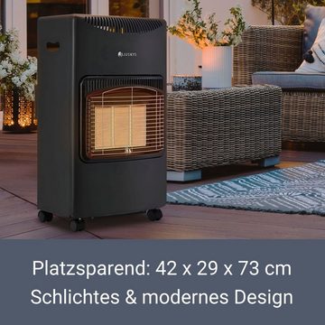Juskys Heizstrahler GS42US, 4200 W, 42x29x73 cm, schnell & energiesparend, 3-Stufen-Wärme-Regler, Mobiles Heizgerät