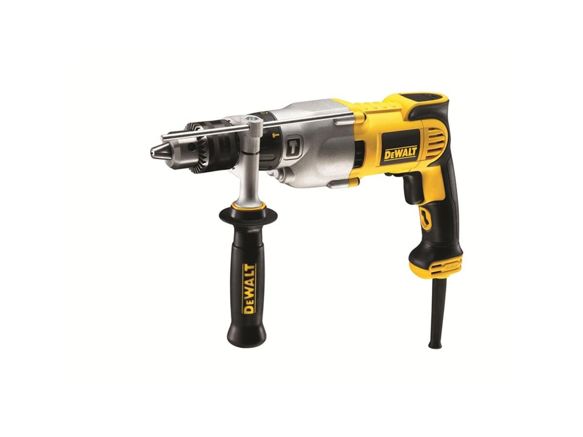 DeWalt Bohrmaschine 1300Watt 2-Gang, (Set), 1300 W, Dreh- und Schlagzahlregulierung, inkl. Transportkoffer