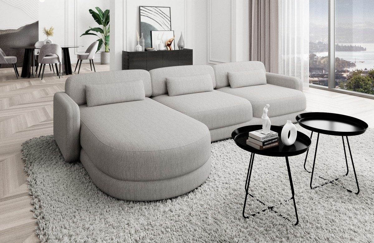 Sofa Dreams Ecksofa Stoff Sofa Eck Couch Polster Stoffsofa Modern Valencia L Form kurz, Loungesofa