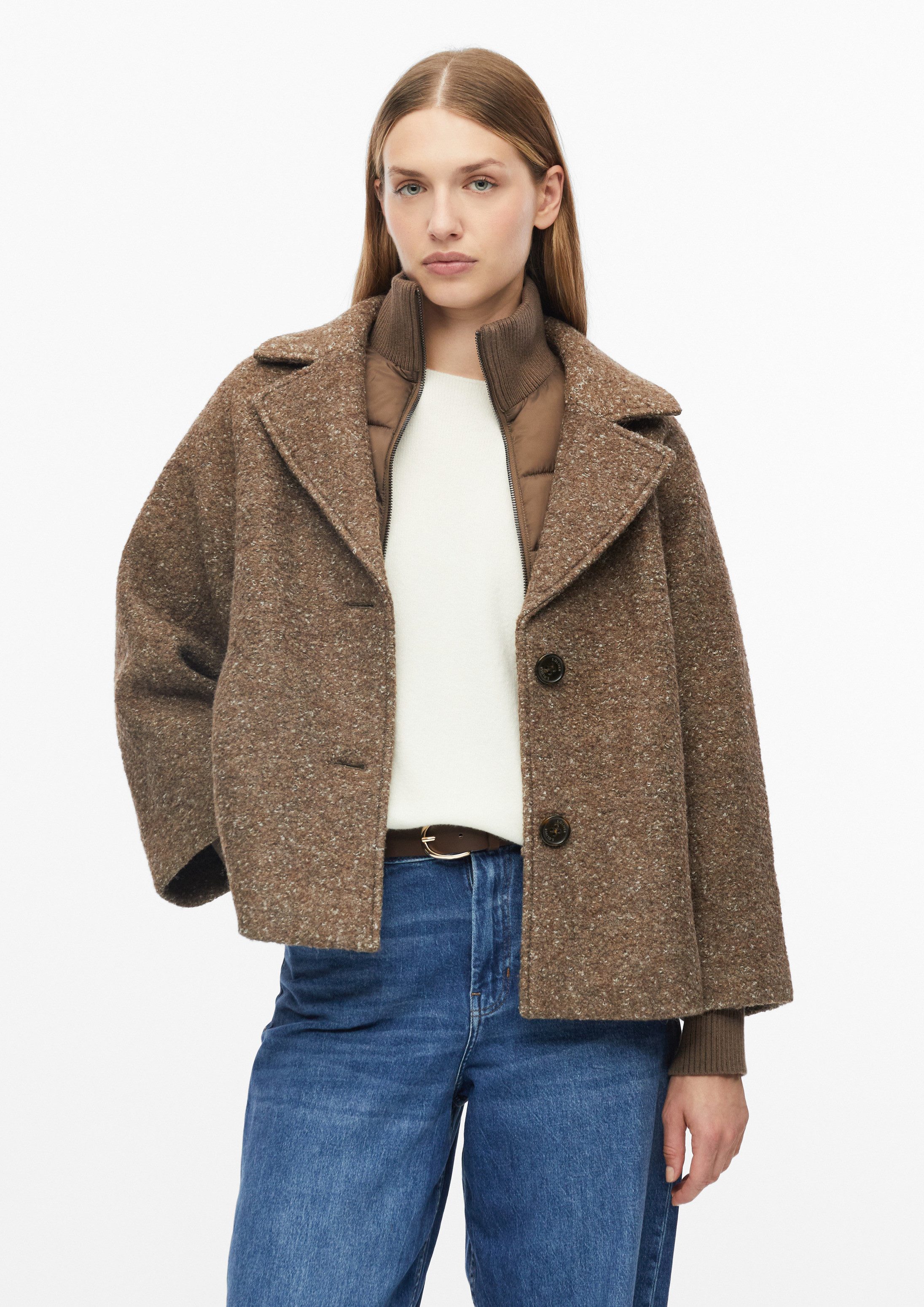 s.Oliver Winterjacke Outdoor-Jacke s.Oliver x Heidi Klum: Cabanjacke aus Bouclé
