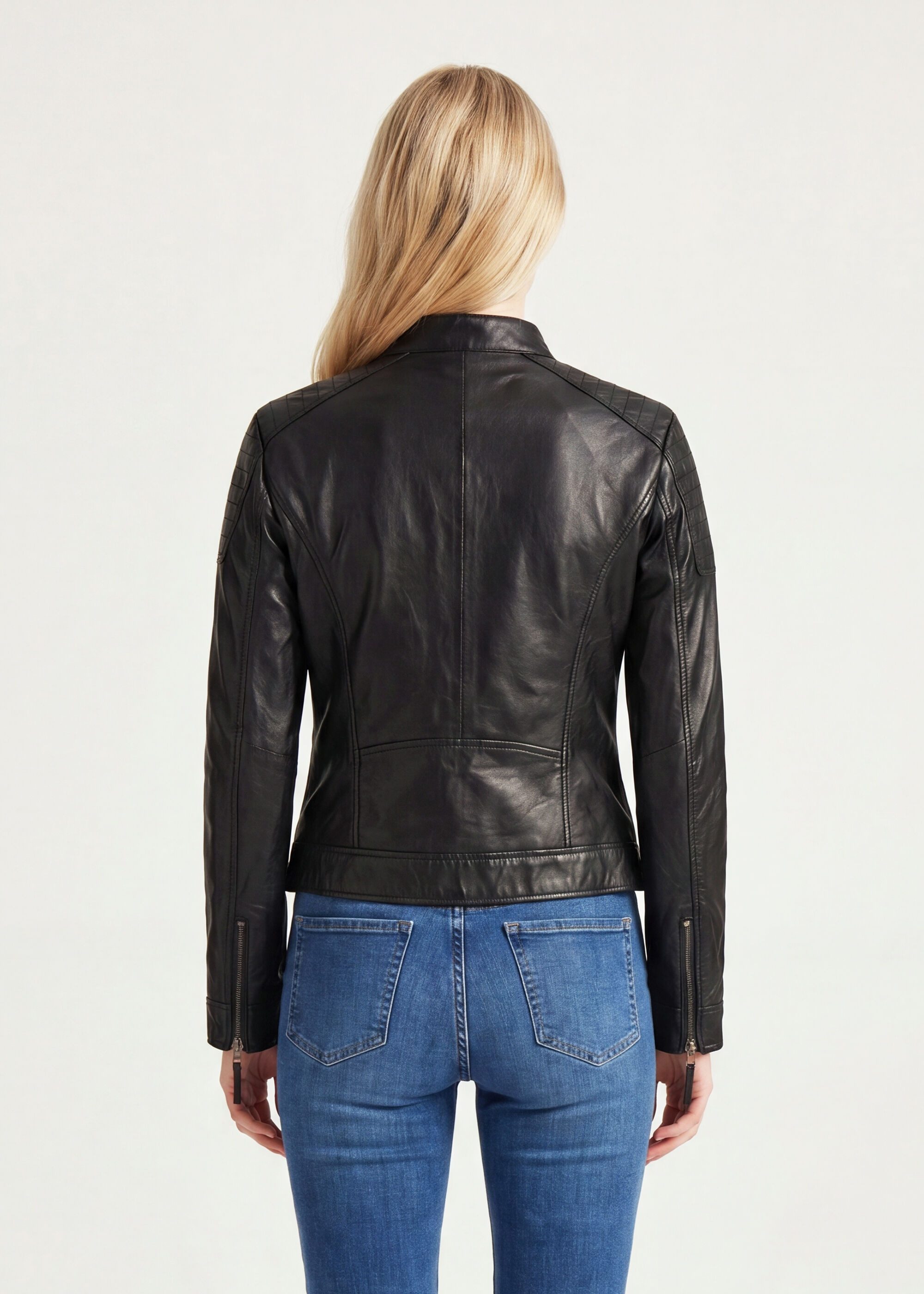 Apple of Eden Lederjacke taillierte Schnittform