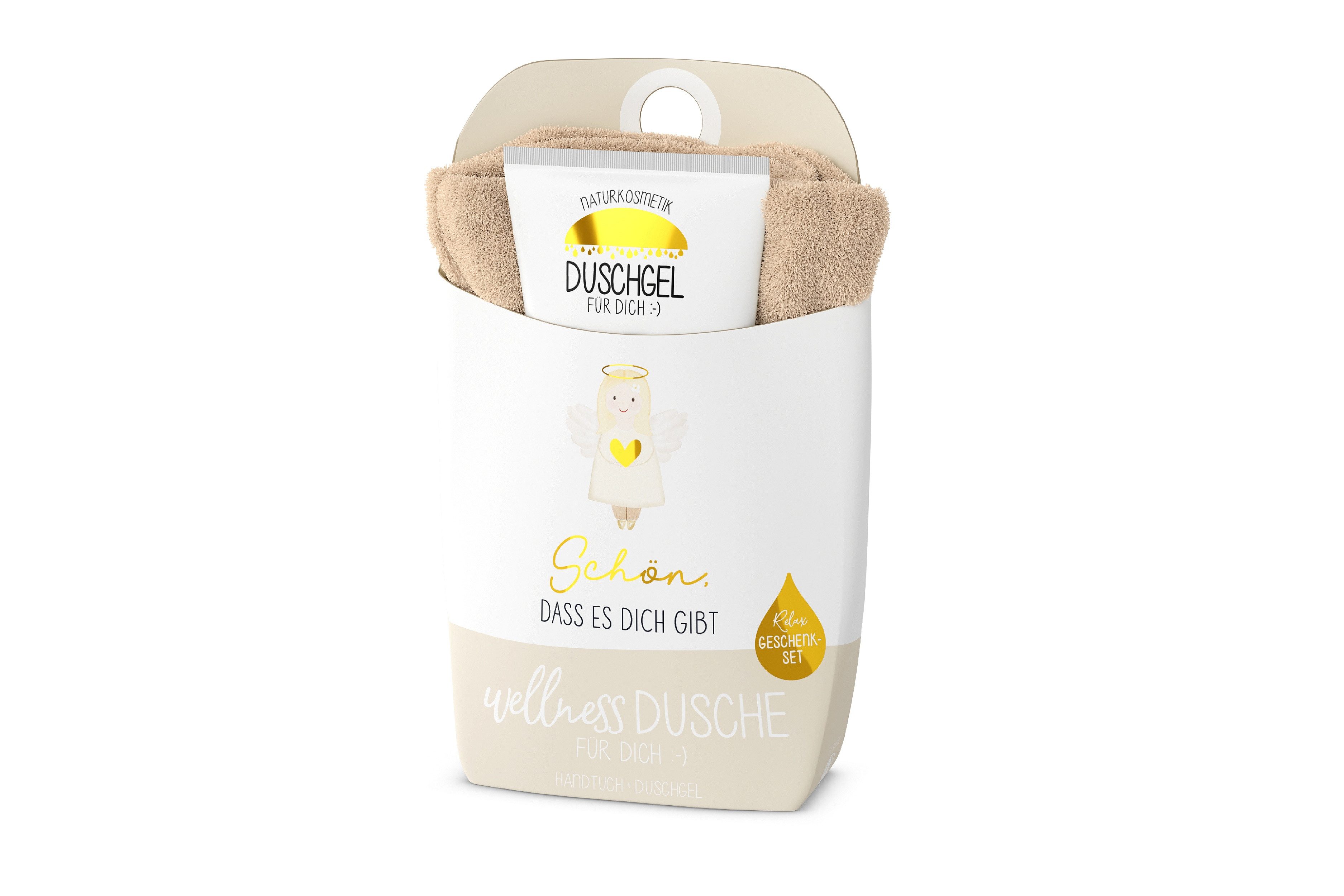 La Vida Duschgel Wellnessdusche Geschenkset Duschgel Handtuch la vida Schutzengel