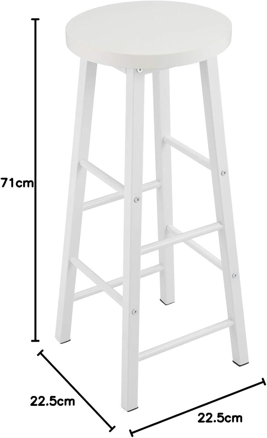 Woltu Barhocker (2 St), Gestell aus stabilem Stahl, Sitzfläche aus MDF