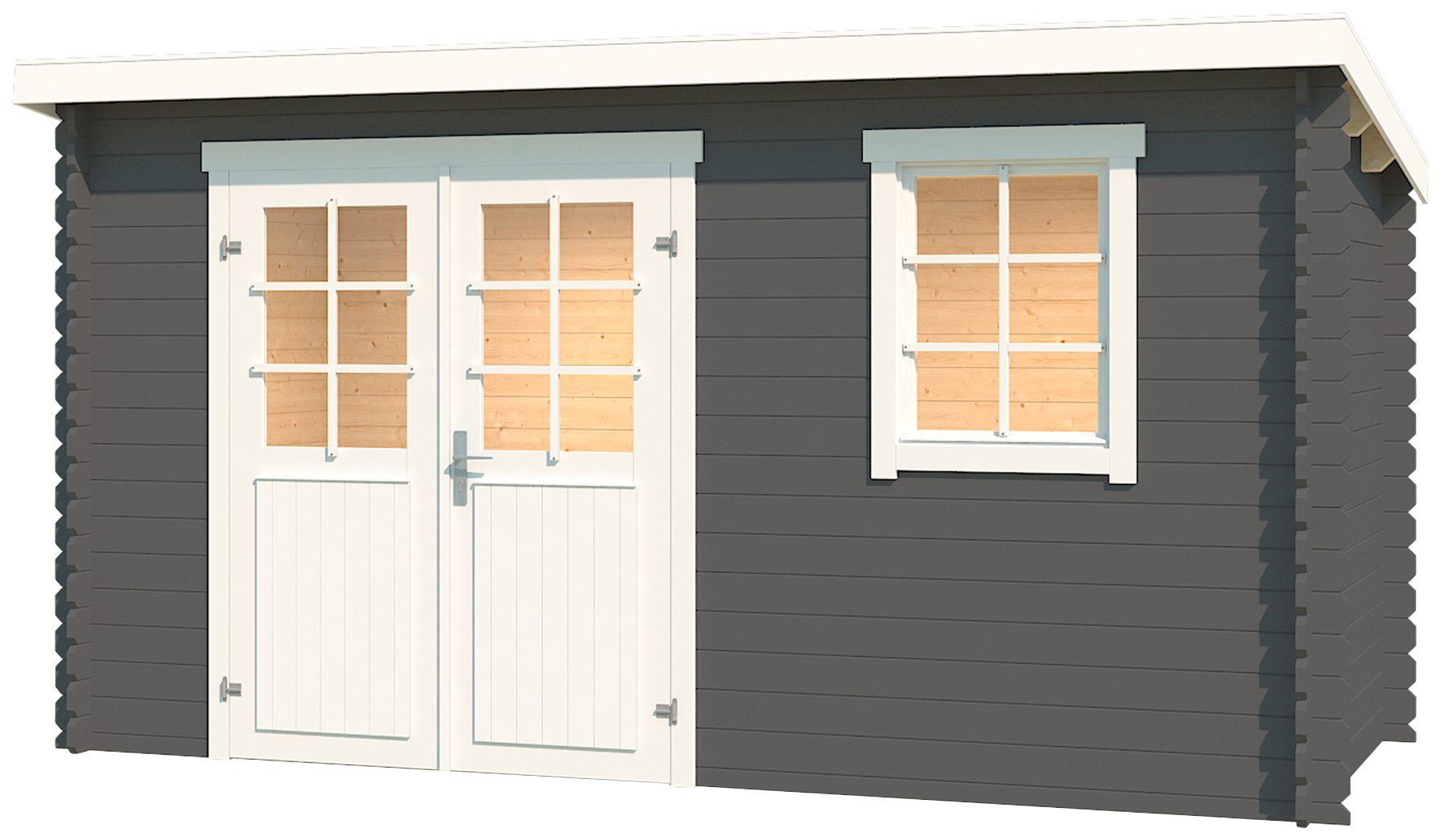 LASITA MAJA Gartenhaus Amira 175, BxT: 400x213 cm, Blockbohlenhaus 28mm
