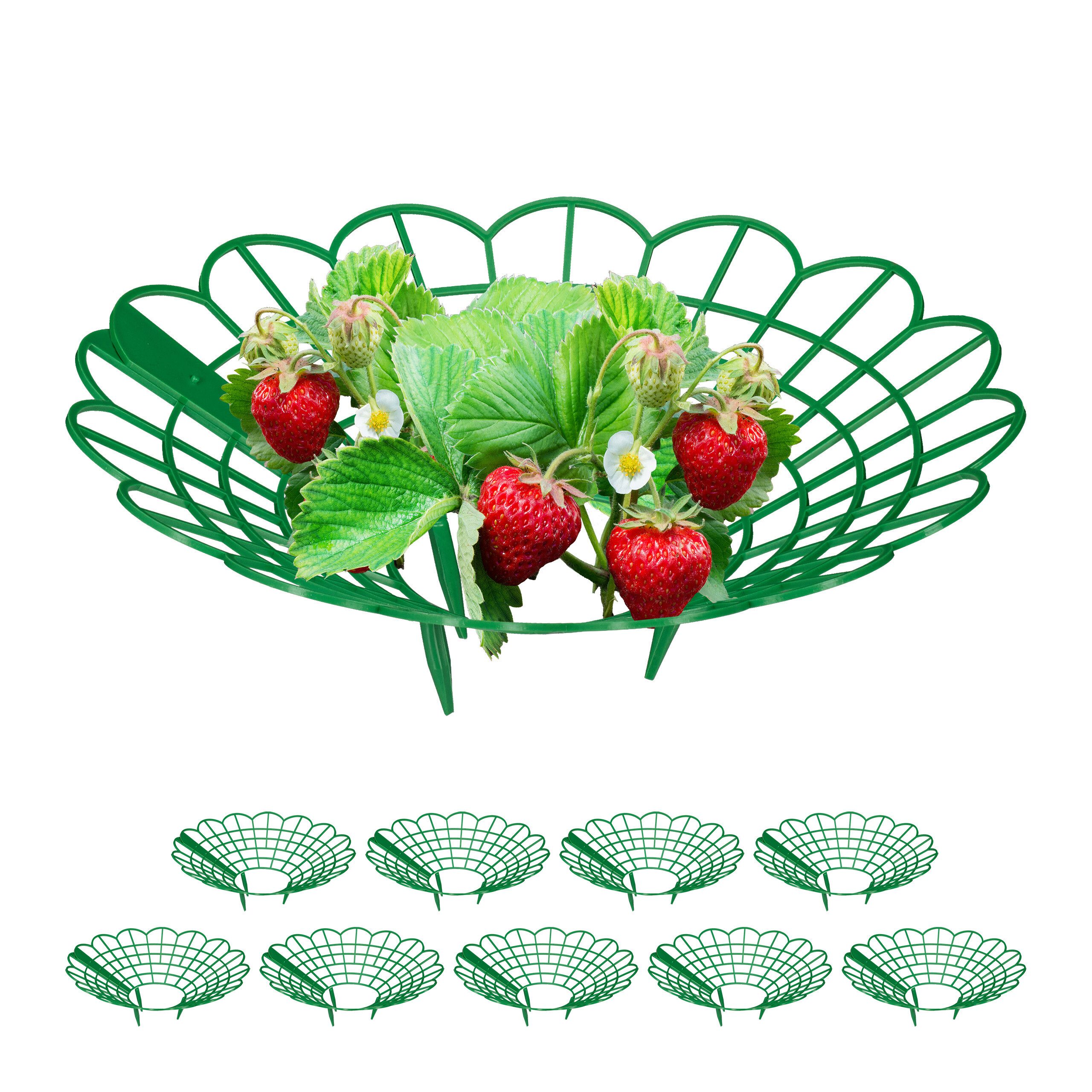 relaxdays Erdbeerreifer im Set, 10 St., 10er Pack