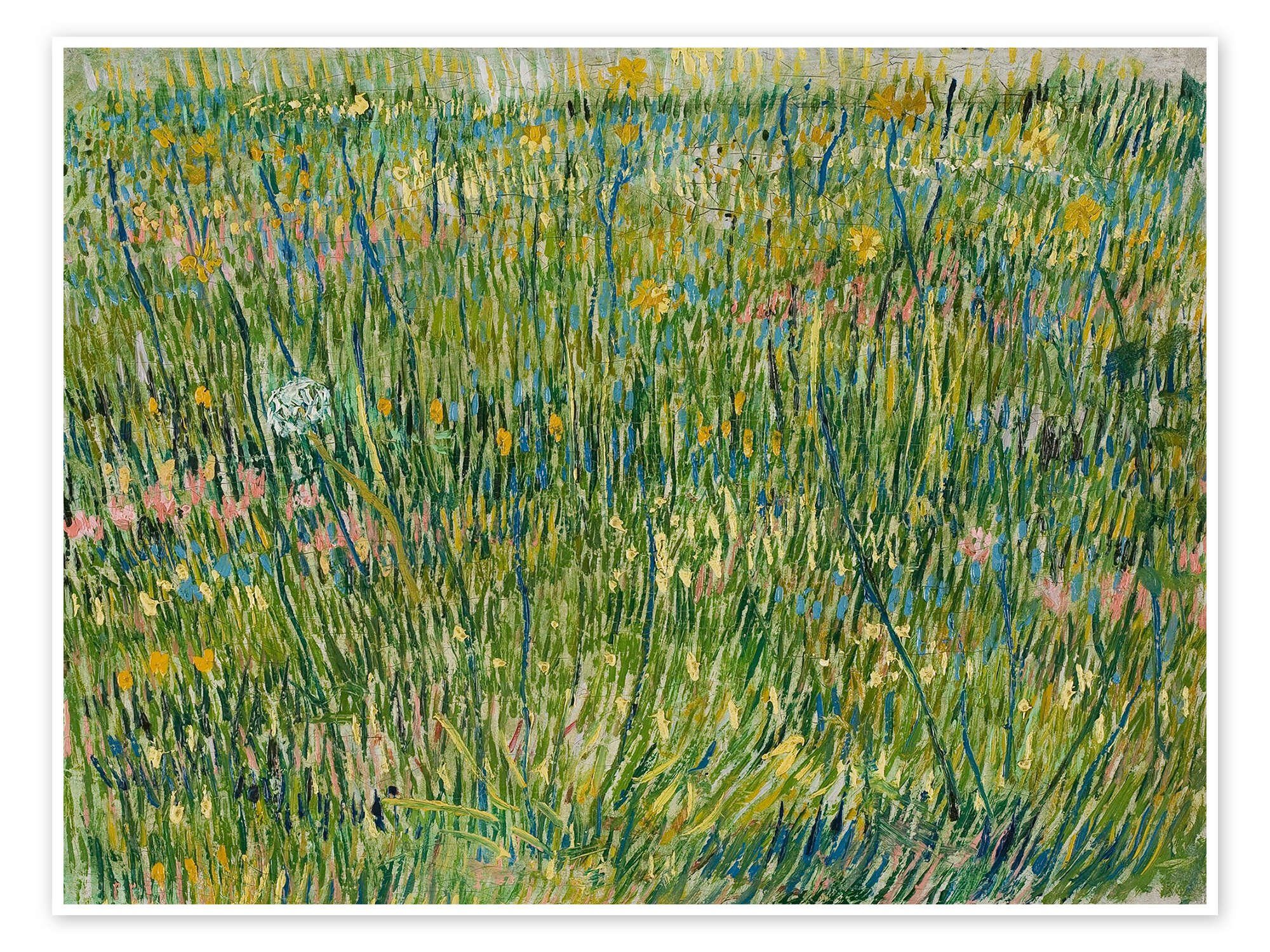 Posterlounge Wandbild Blühende Wiese, Vincent van Gogh, erhältlich als Poster, Leinwandbild, Wandsticker oder Acrylglasbild