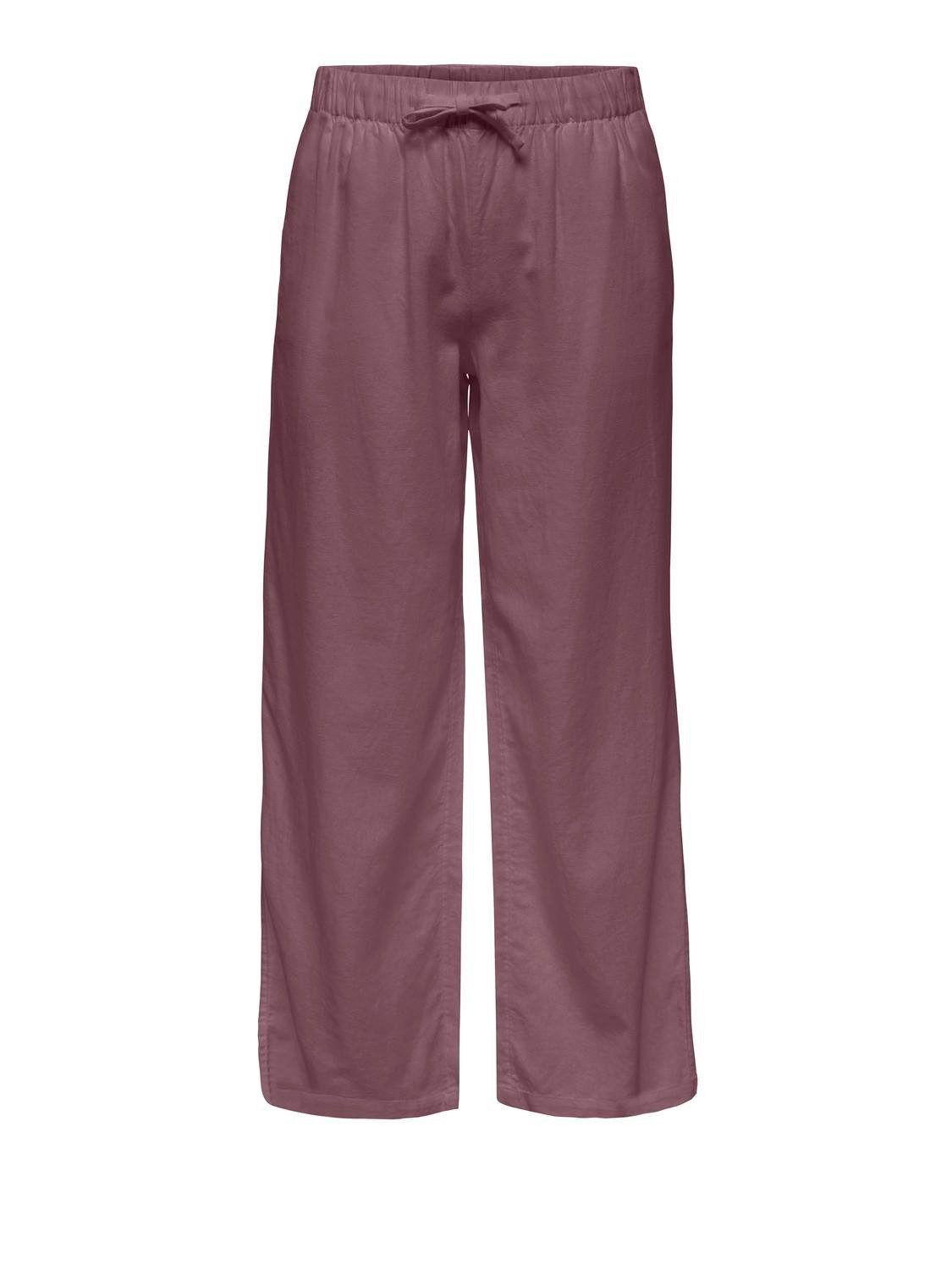 ONLY Culotte ONLGOA MW LIN BL PULL-UP CULOTTE CC PNT mit Leinen