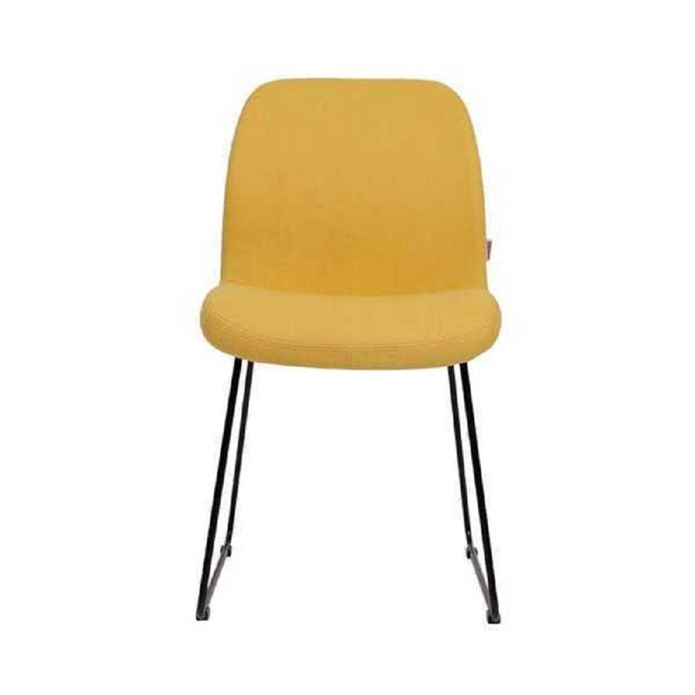 Möbel St), Stühle Europa Design Stuhl (1 Neu Esszimmer Bürostuhl Gelb JVmoebel Büro in Made Polster Luxus