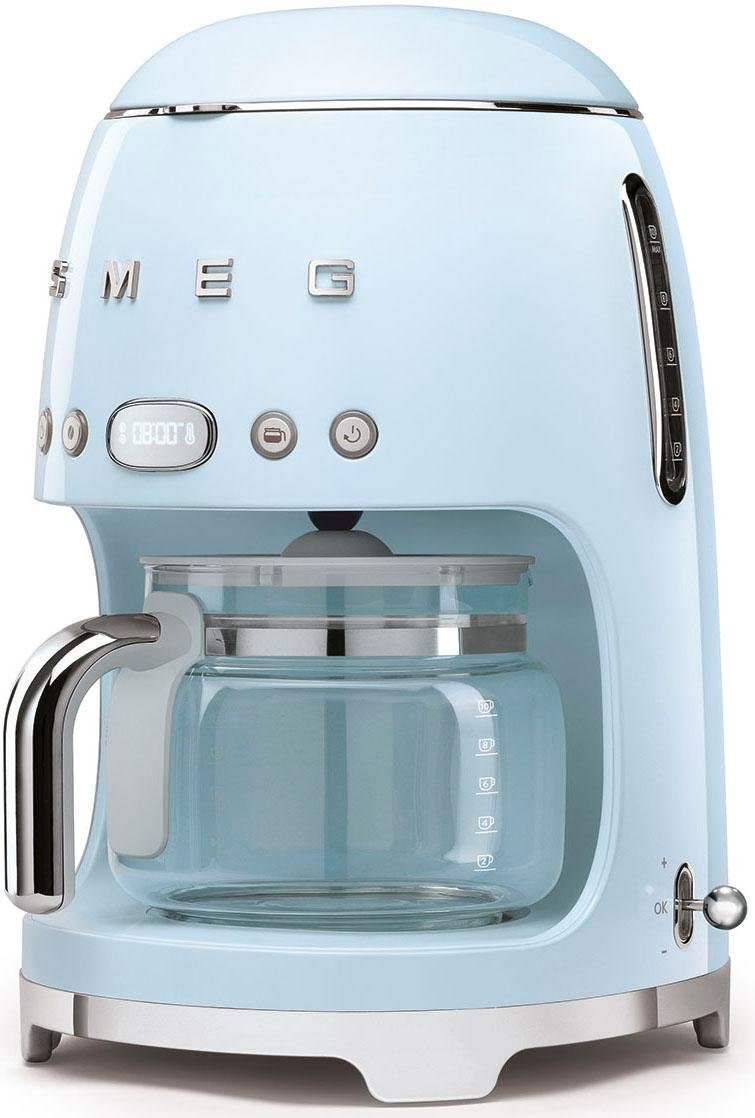 Smeg Filterkaffeemaschine DCF02PBEU, 1,4l Kaffeekanne, Papierfilter 1x4, inkl. Permanentfilter blau