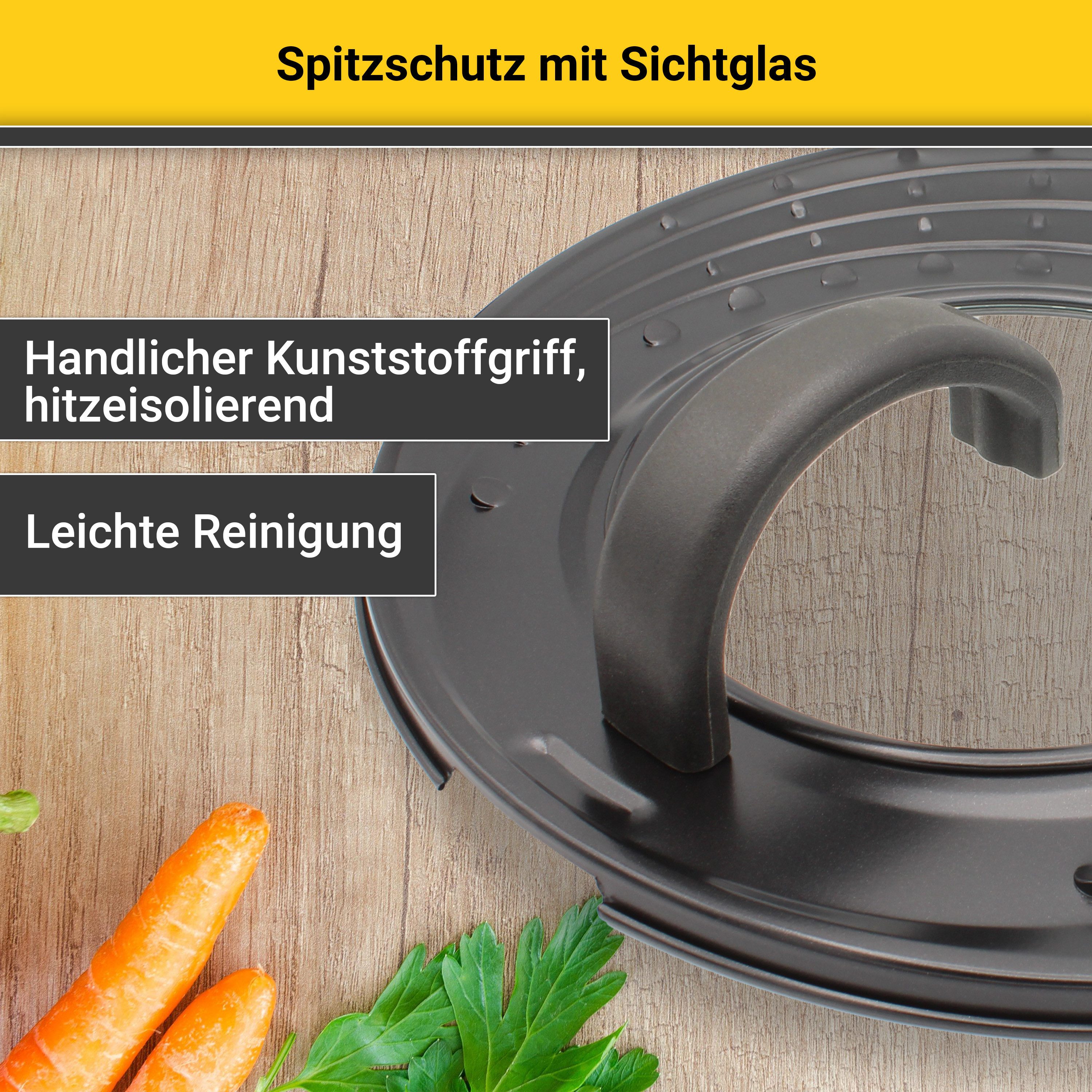 Krüger Spritzschutzdeckel Tokio, mit Glaseinsatz