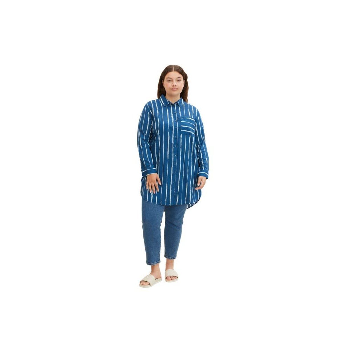 Longpullover Rollkragenpullover für Damen in unifarben
