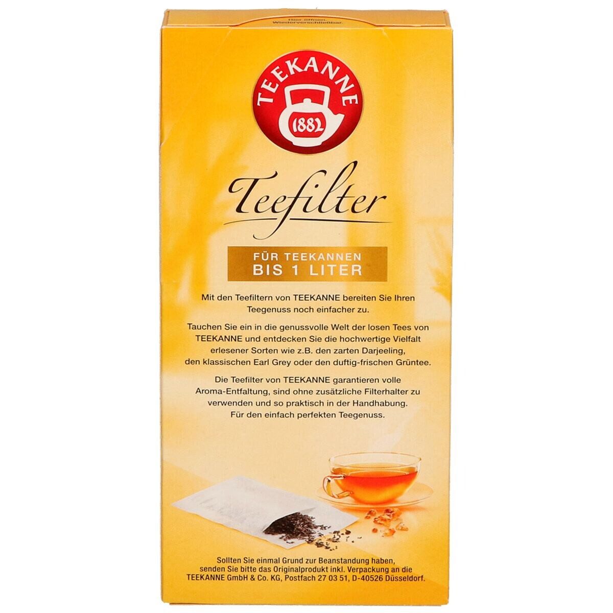 TEEKANNE Papierfilter Teefilter, Papier