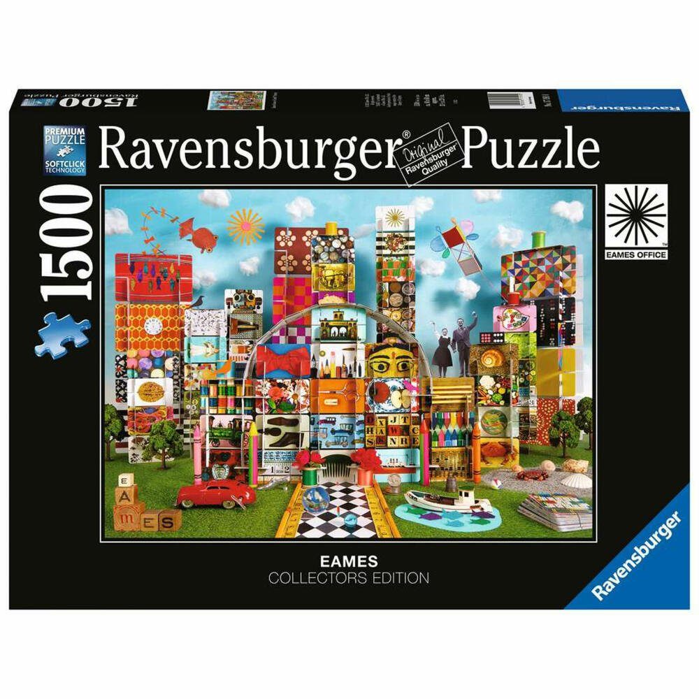 Ravensburger Puzzle Eames House of Cards Fantasy 1500 Teile, 1500 Puzzleteile