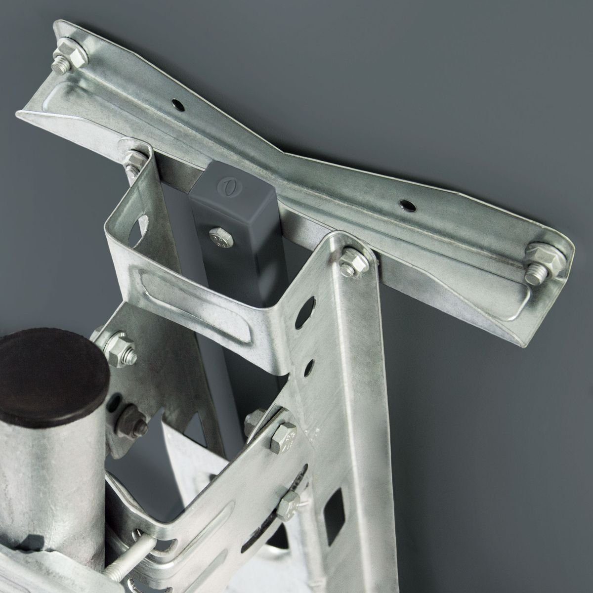 PremiumX SAT Anlage 100cm Satellitenschüssel Stahl Anthrazit Sinlge LNB SAT-Antenne