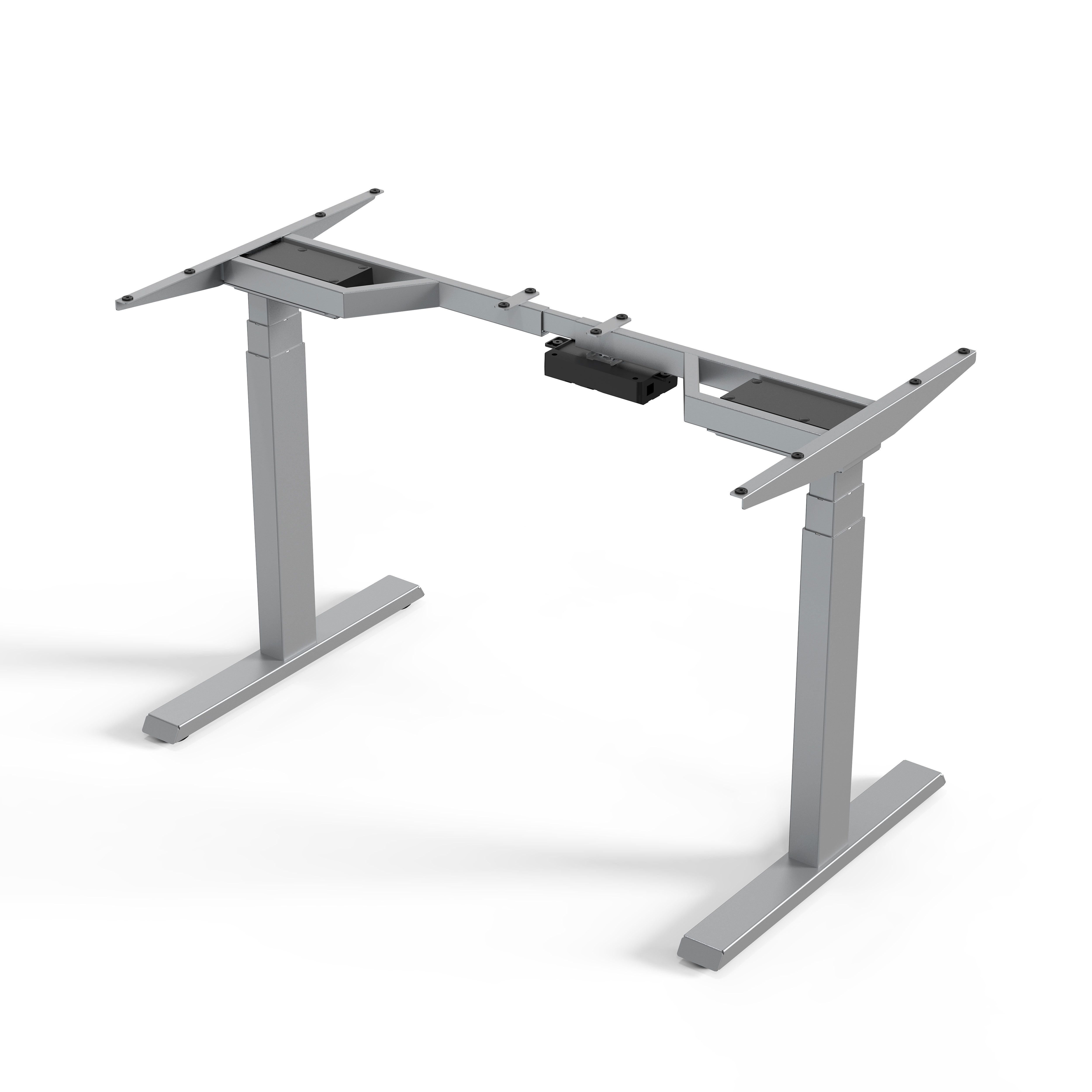 Xantron Tischgestell elektrisch mit 2 Motoren, höhenverstellbar grau, EDS08-G (LED-Display mit 3 Speicherplätzen & Timer), Tragkraft 125kg, Hubgeschwindigkeit 38mm/s