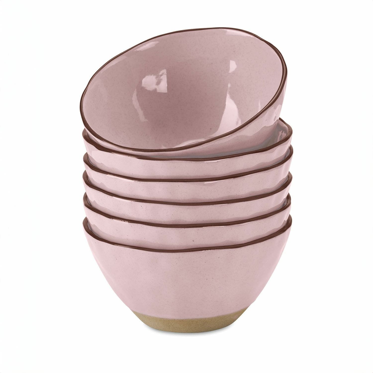 Mirabeau Geschirr-Set Schüssel 6er Set Biarré rosa, Steinzeug