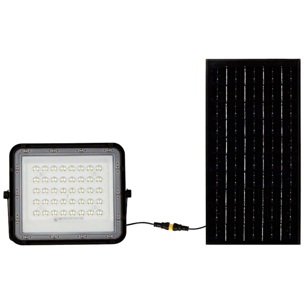 V-TAC LED Solarleuchte V-TAC VT-80W 7824 LED-Flutlichtstrahler, Solarmodul 19 W Neutralweiß