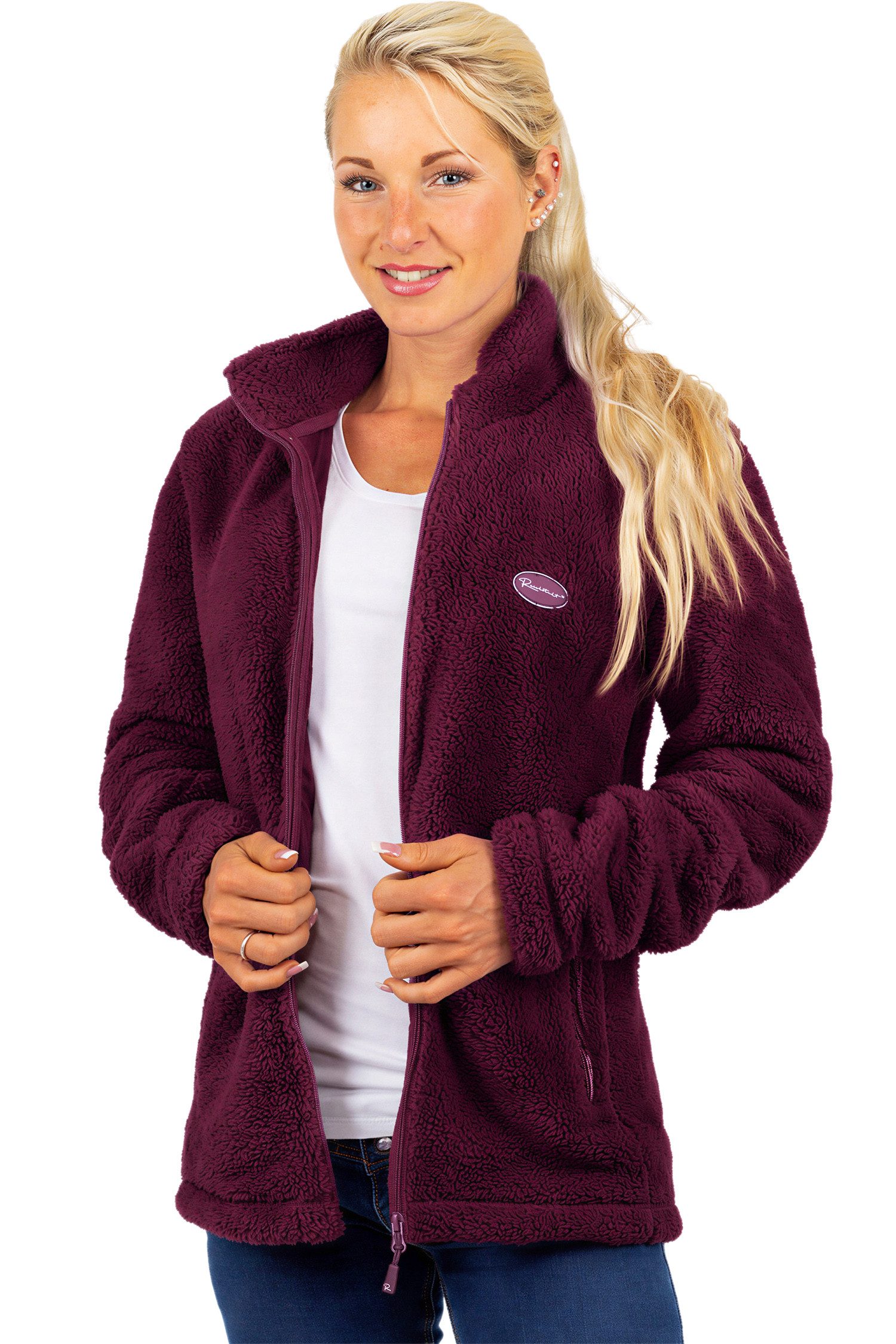 Reichstadt Fleecejacke Damen Fleecejacke 22RSW002 Extravagante Reißverschluss-Anhänger