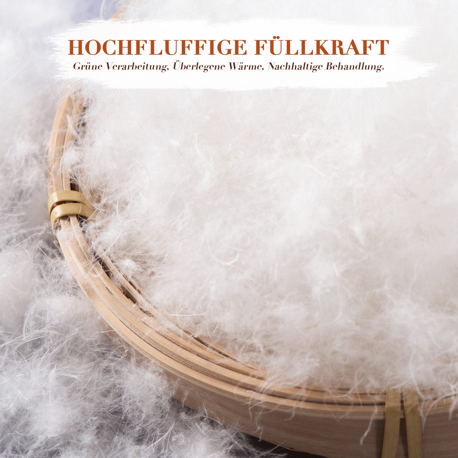 Wellos Federbettdecke 135/155/200x200 cm Ganzjahresdecke 100% Baumwolle Bet günstig online kaufen