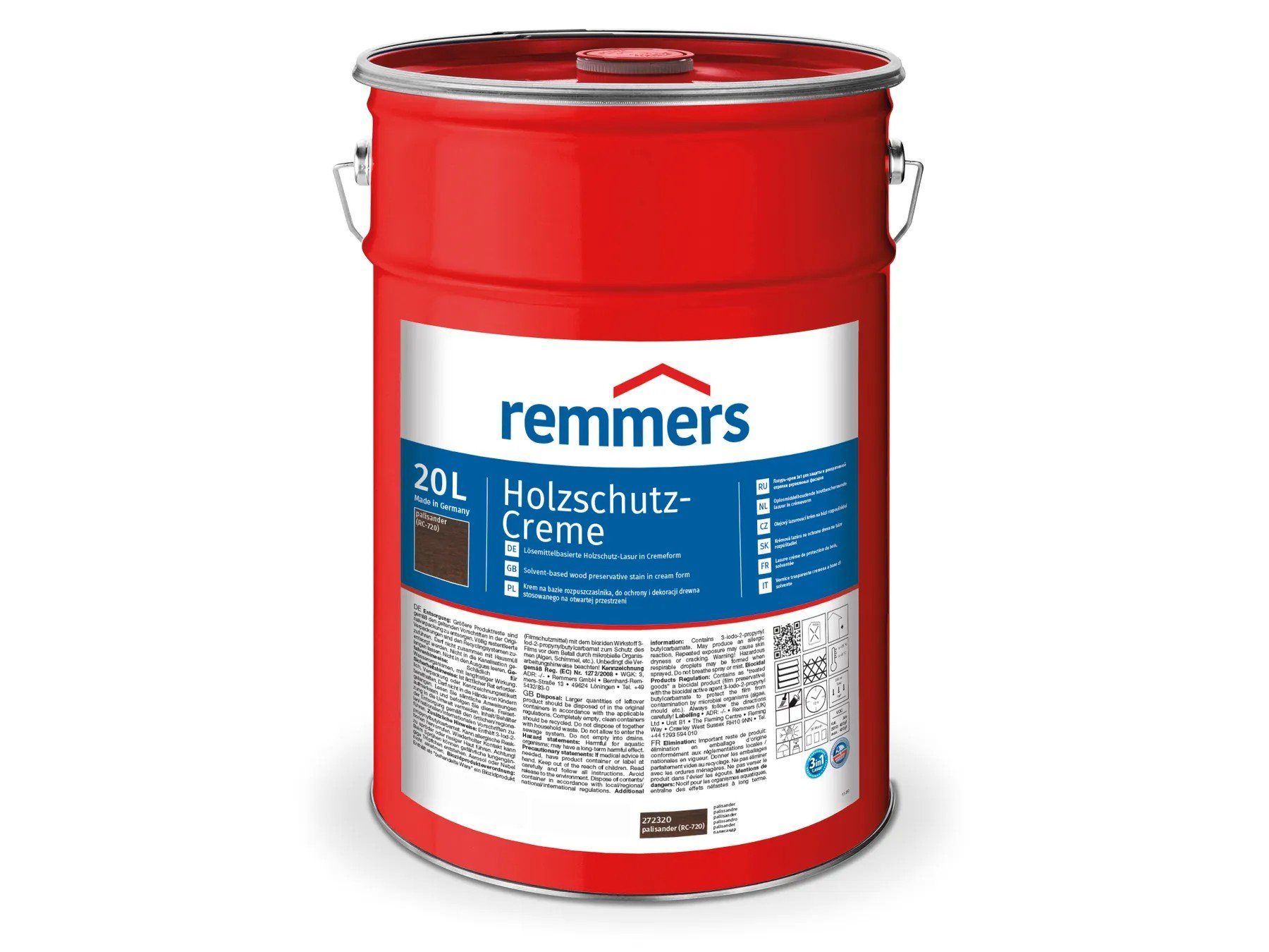 Remmers Holzschutzlasur Holzschutz-Creme 3in1 palisander (RC-720)