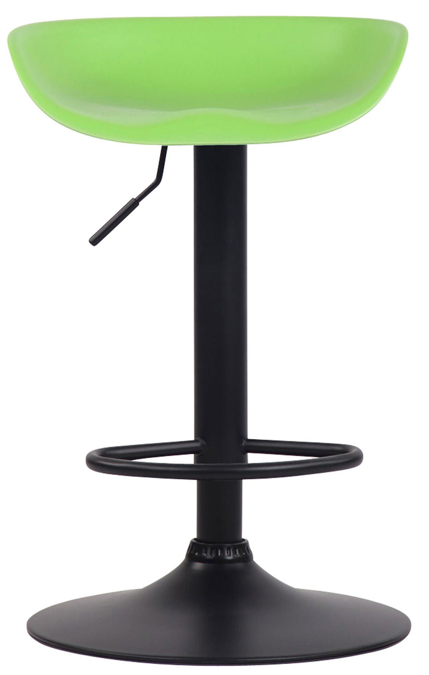 Anna TPFLiving - Grün (Barstuhl Theke 360° Gestell Barhocker schwarz Küche - & und Sitzfläche: Kunststoff Hocker angenehmer Metall drehbar Fußstütze mit höhenverstellbar), für