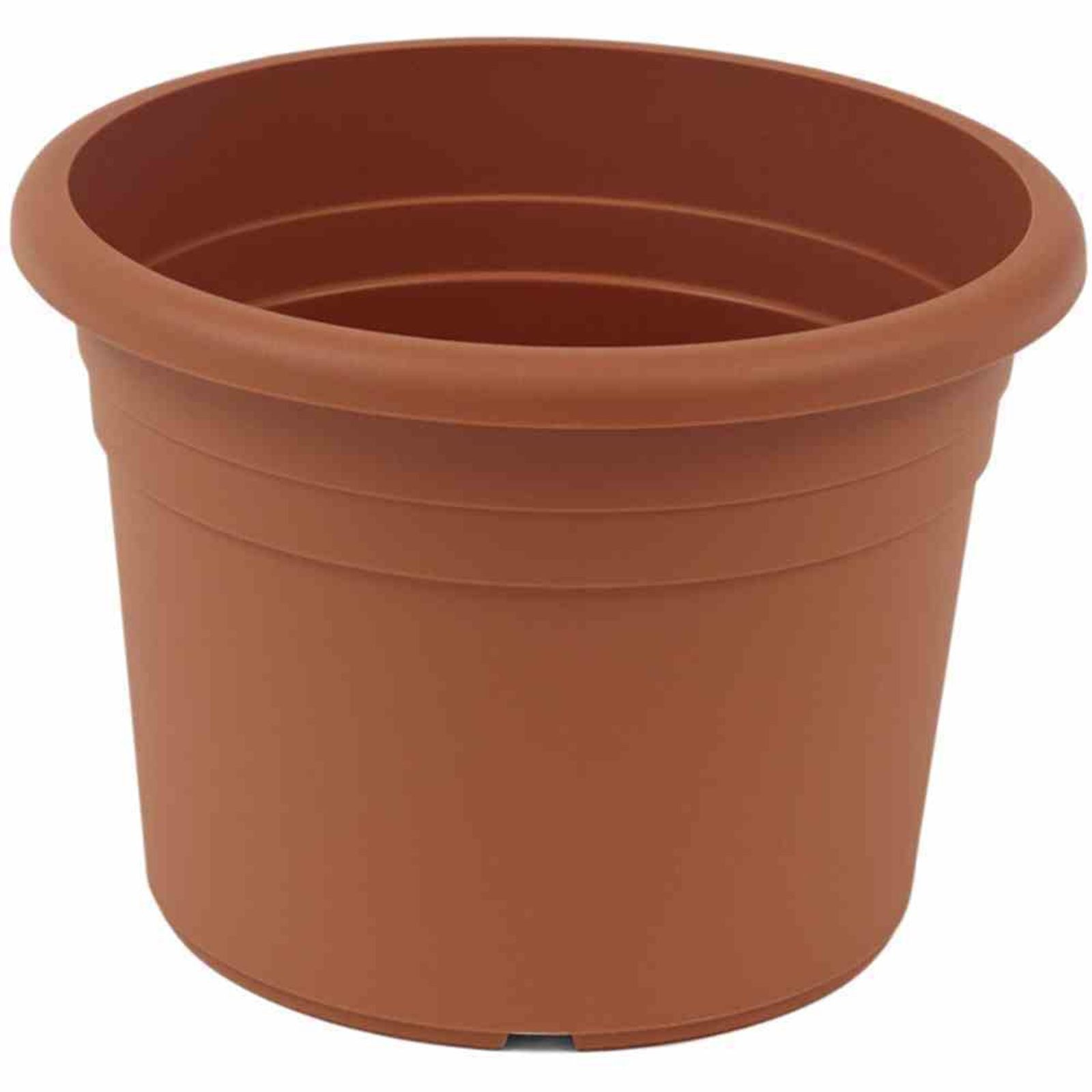 GARDAMO Pflanzkübel Topf CILINDRO 15 cm terracotta Rund Kunststoffgefäß mit Bodenlöchern