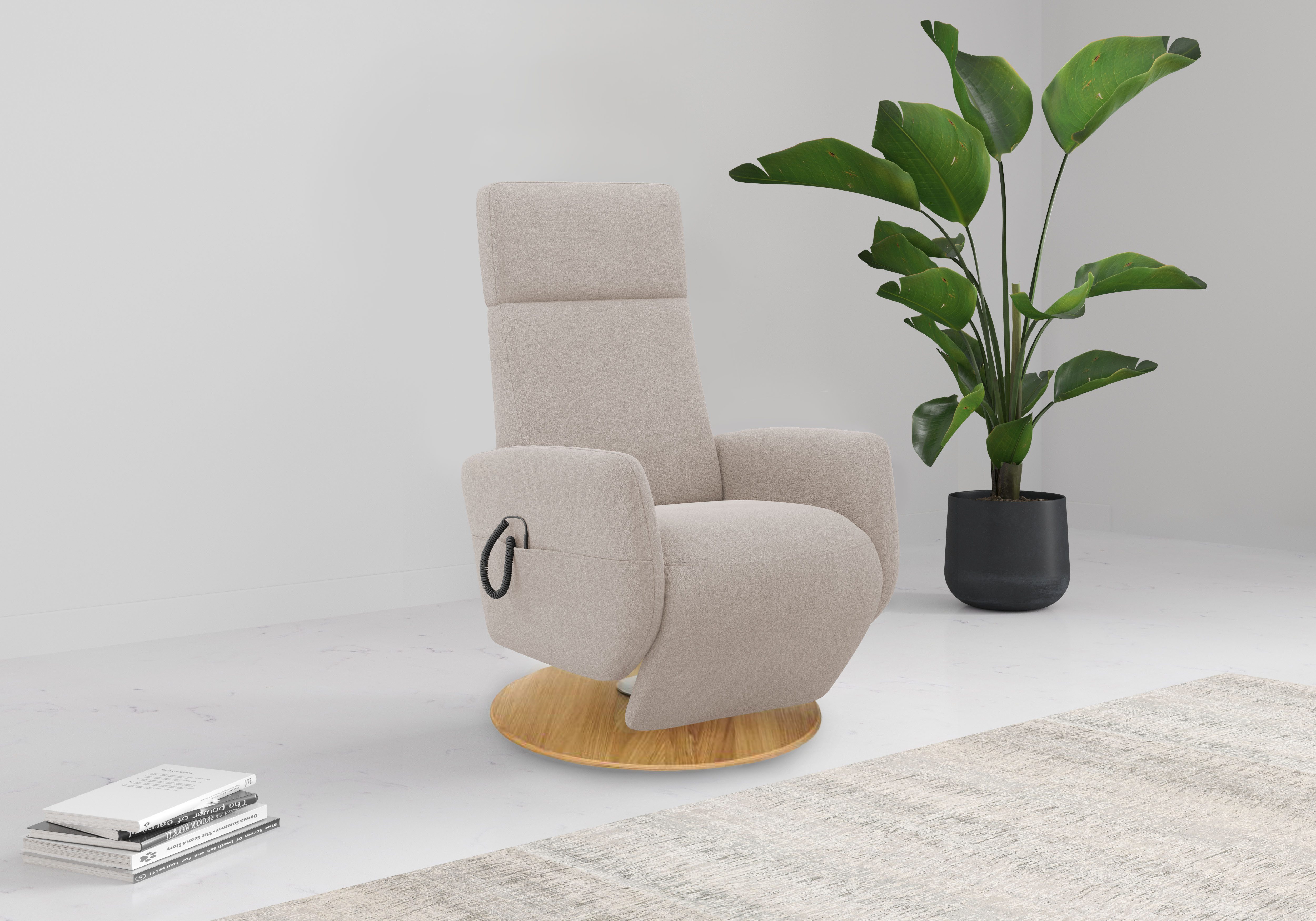 OTTO home TV-Sessel Rochelle, inkl. Kopfteilverstellung & 360° Drehfunktion (1-St), TV-Sessel mit Drehfunktion 360 Grad