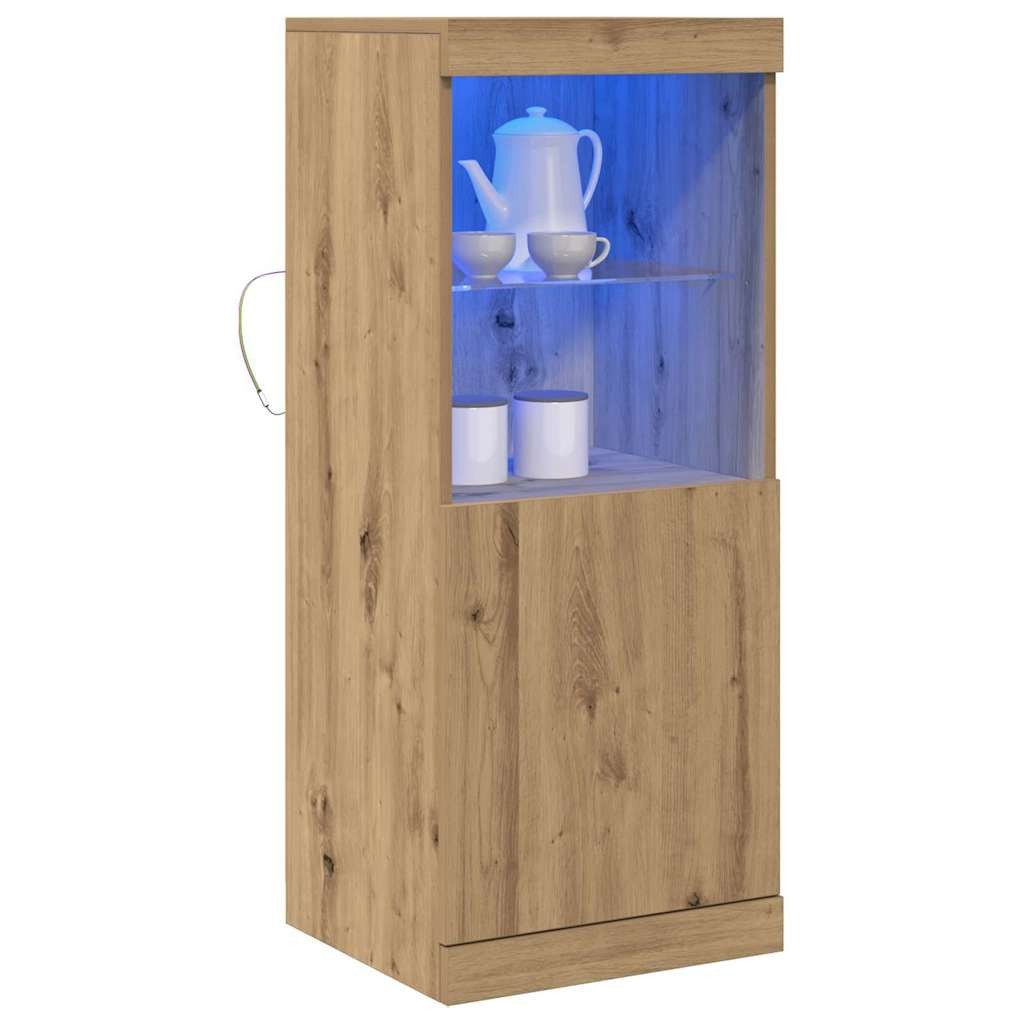 vidaXL Sideboard LED-Sideboard Artisan-Eiche 41 x 37 x 100 cm Holzwerkstoff günstig online kaufen
