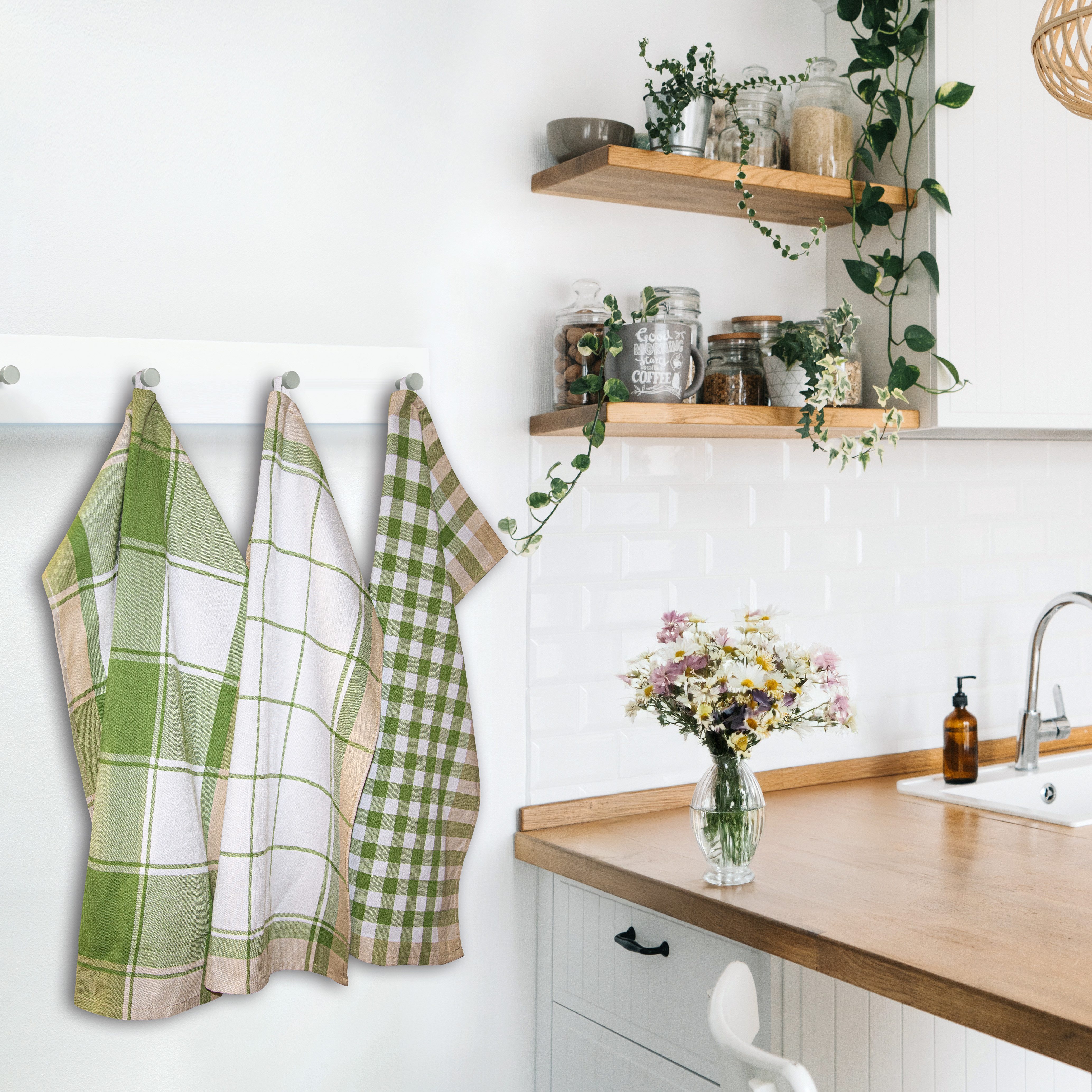 Dyckhoff Geschirrtuch KARO, Maße je Tuch ca. 50x70 cm, aus 100% Baumwolle, günstig online kaufen