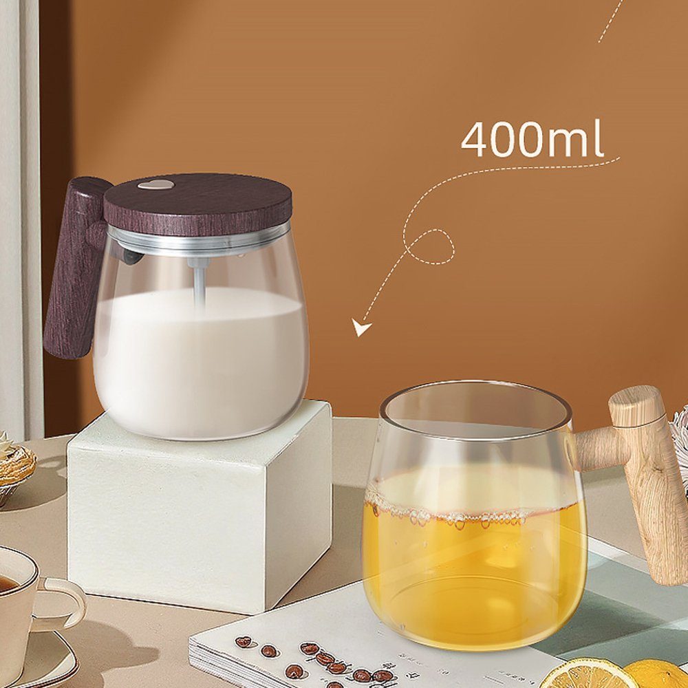 Becher Kaffee/Milch/Proteinpulver Kaffeebecher, für Elektrischer Bedee geeignet Tasse Rührbecher, Selbstrührender Rotierender