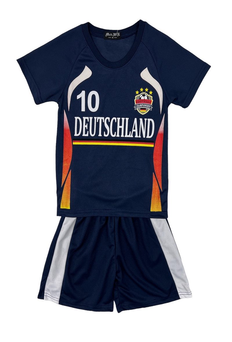 Fashion Boy Fußballtrikot Fußball Fan Set Deutschland Germany Trikot + Shorts, JS780 (Set, 2, Shirt+Shorts)