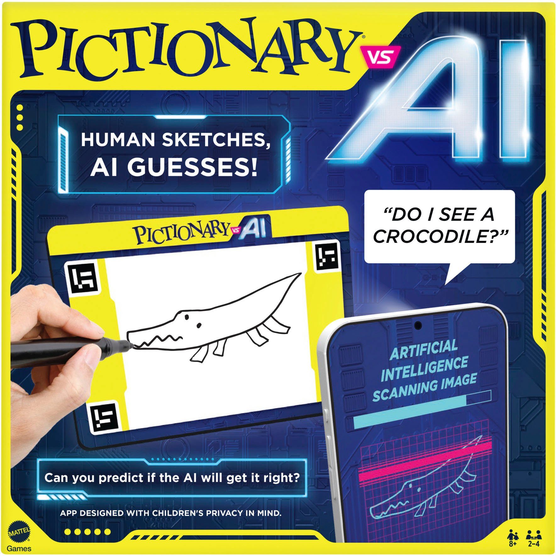 Mattel games Spiel, Gesellschaftsspiel Pictionary vs AI German (D)