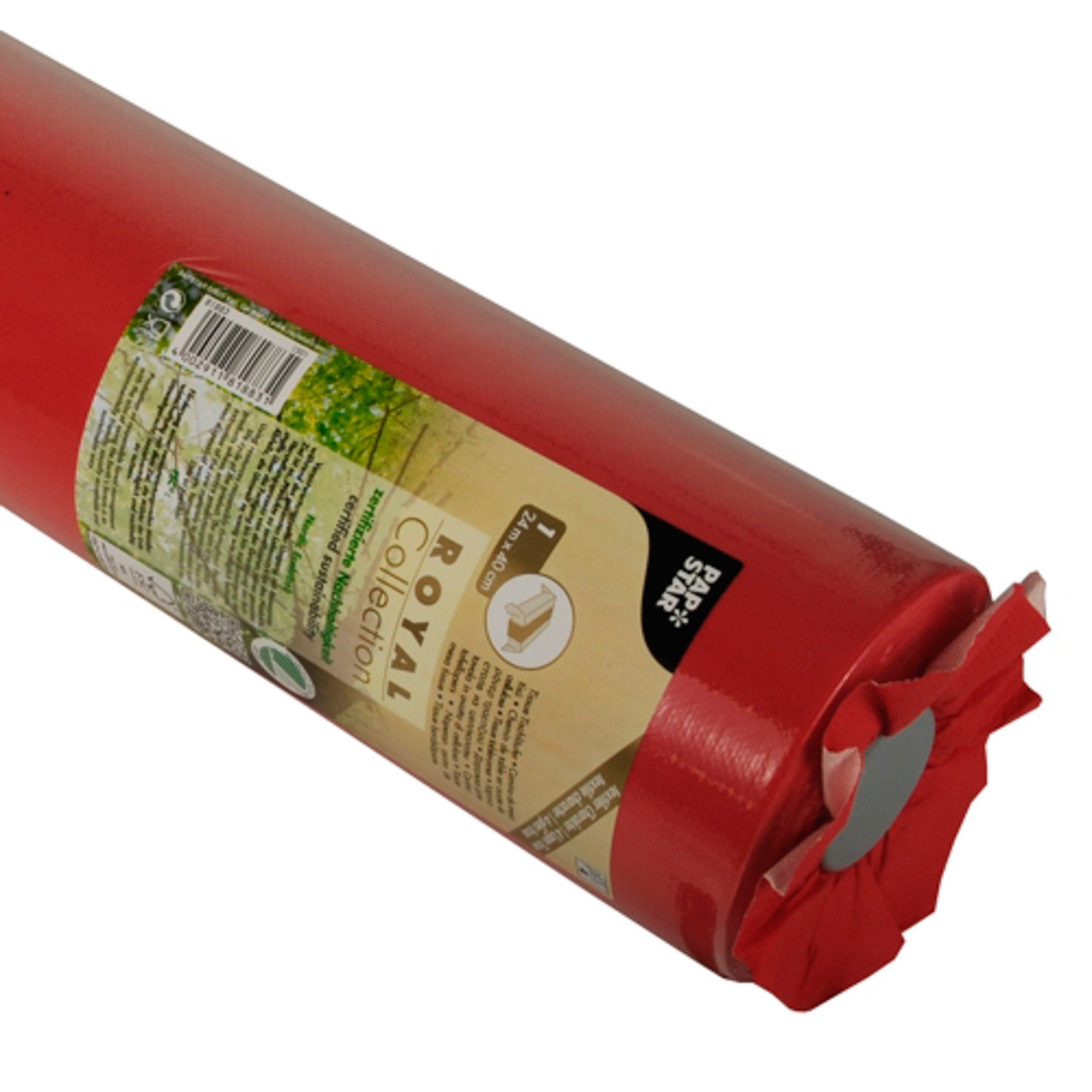 PAPSTAR Tischdecke, Tischläufer stoffähnlich 40cm x 24m Rolle Royal Collection Rot