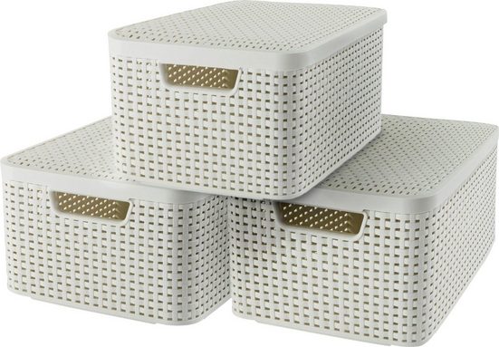 Curver Aufbewahrungsbox »Style Box M« (Set, 3 Stück), creme online